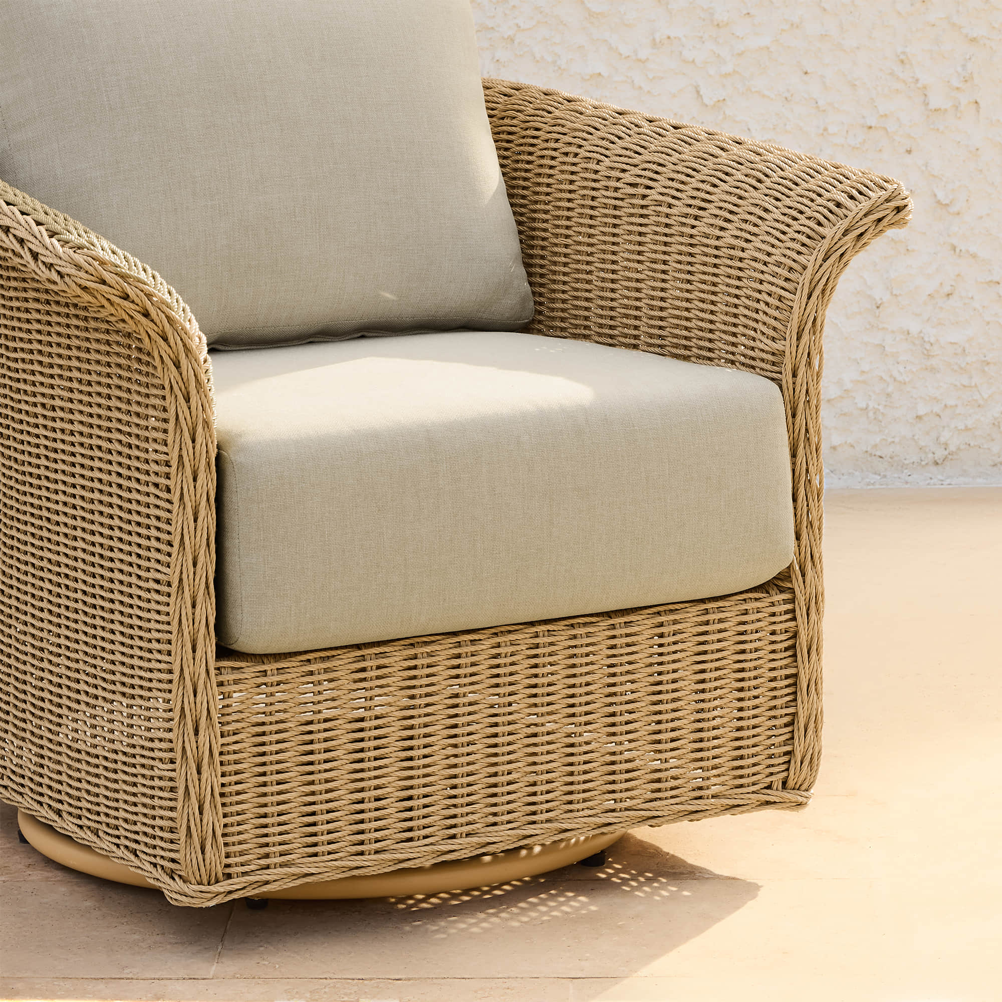 Haven Wicker Woven Outdoor Swivel Chair (Set of 2) - Image 4