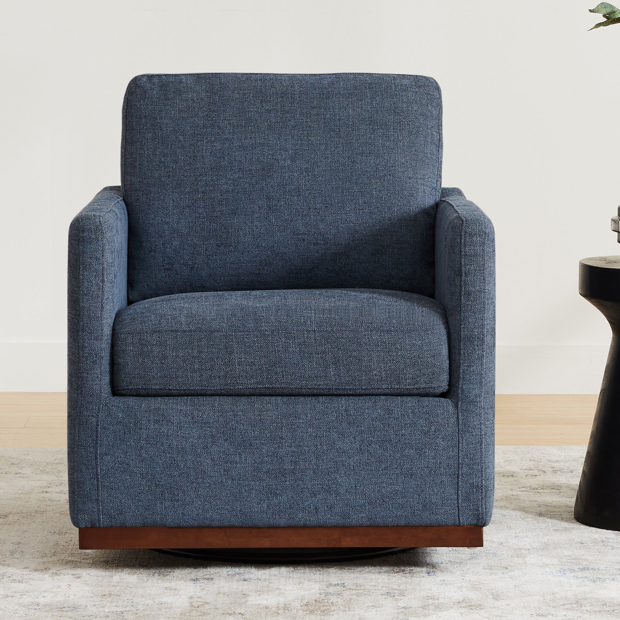 Henry Swivel Accent Chair with Wood Base - Image 63