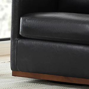 Henry Swivel Accent Chair with Wood Base - Image 14