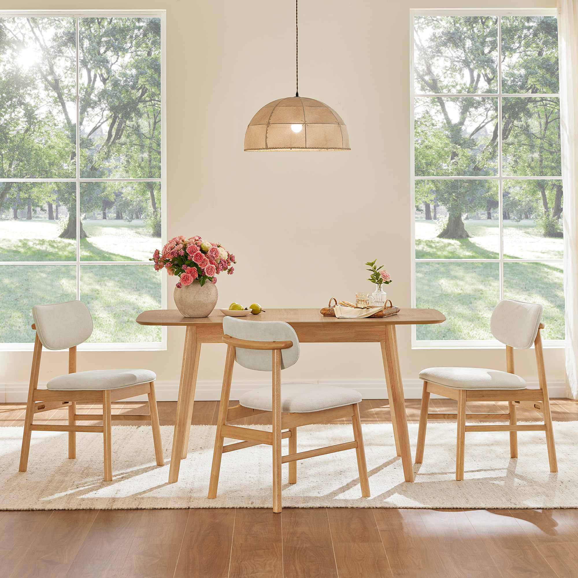 Hilda Extendable Wood Dining Table Set - Image 10