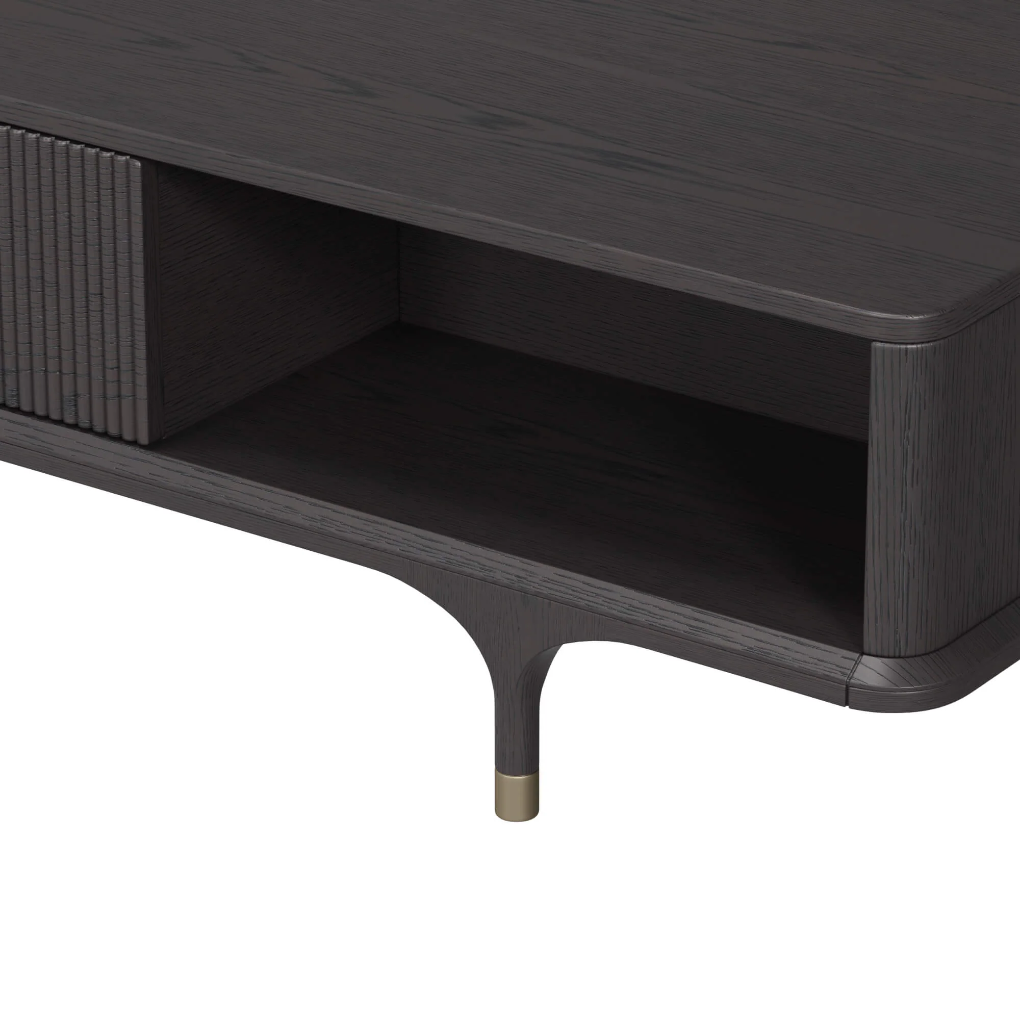 Irais Modern Solid Wood Coffee Table with Dual-Zoned Storage - Image 5