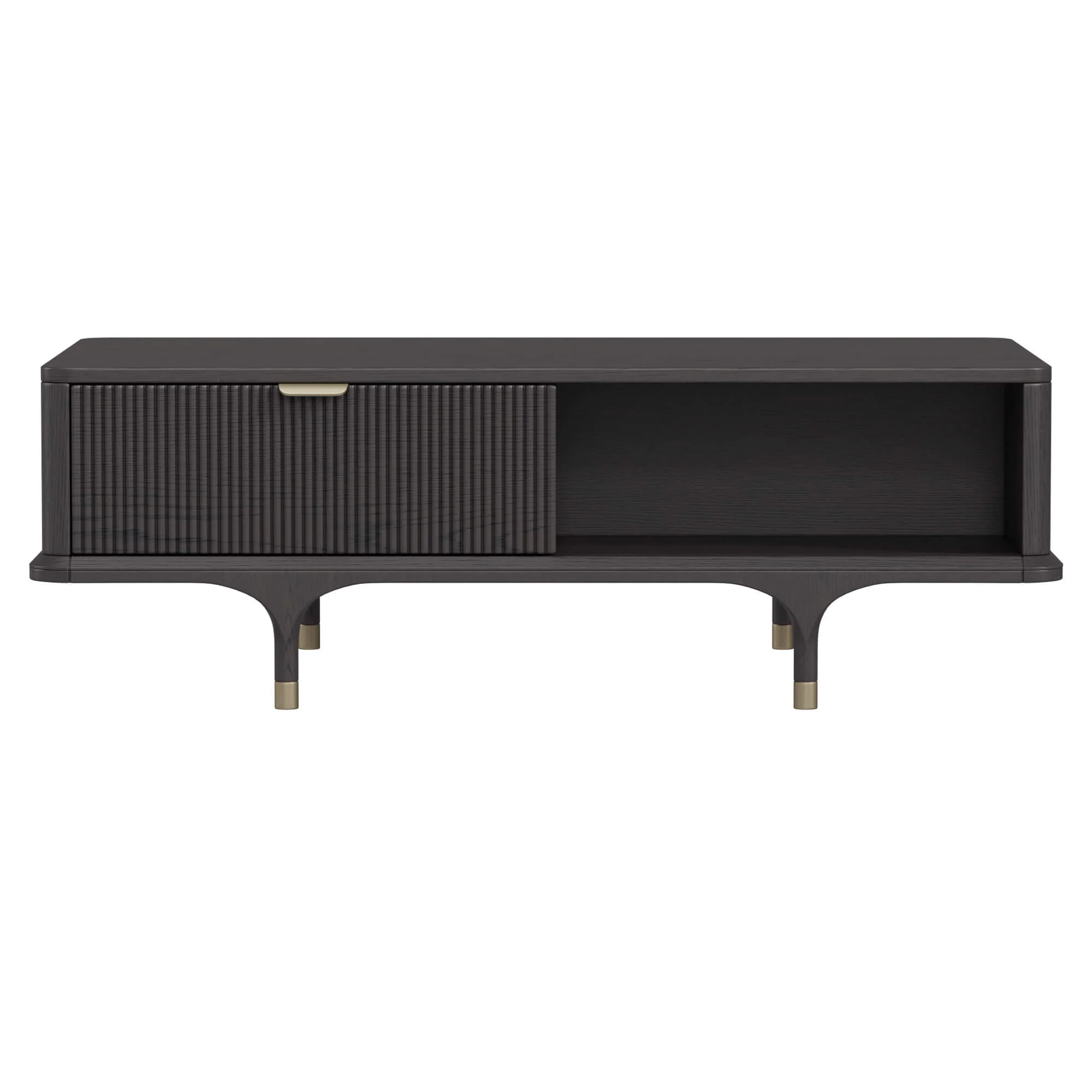 Irais Modern Solid Wood Coffee Table with Dual-Zoned Storage - Image 6
