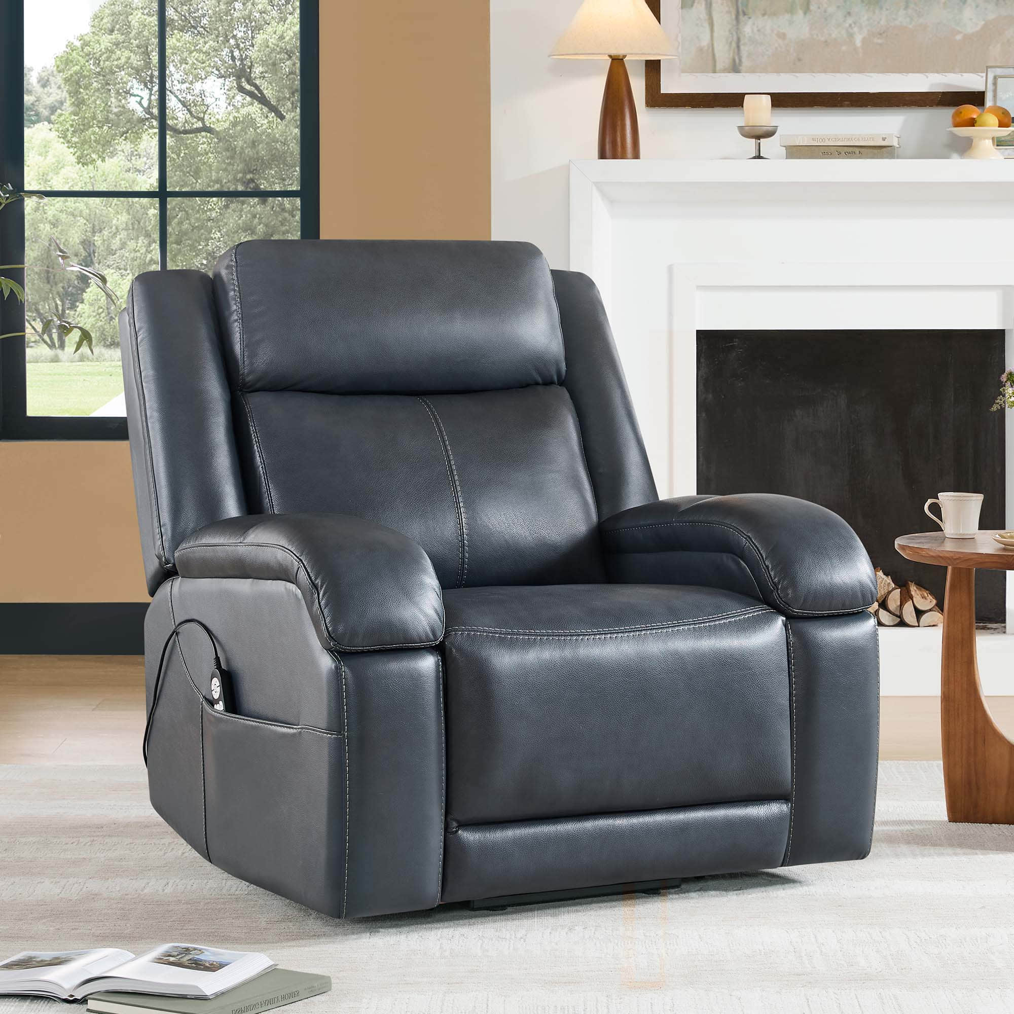 Isaac Genuine Leather Lift Assist Recliner With Power Headrest - Image 21