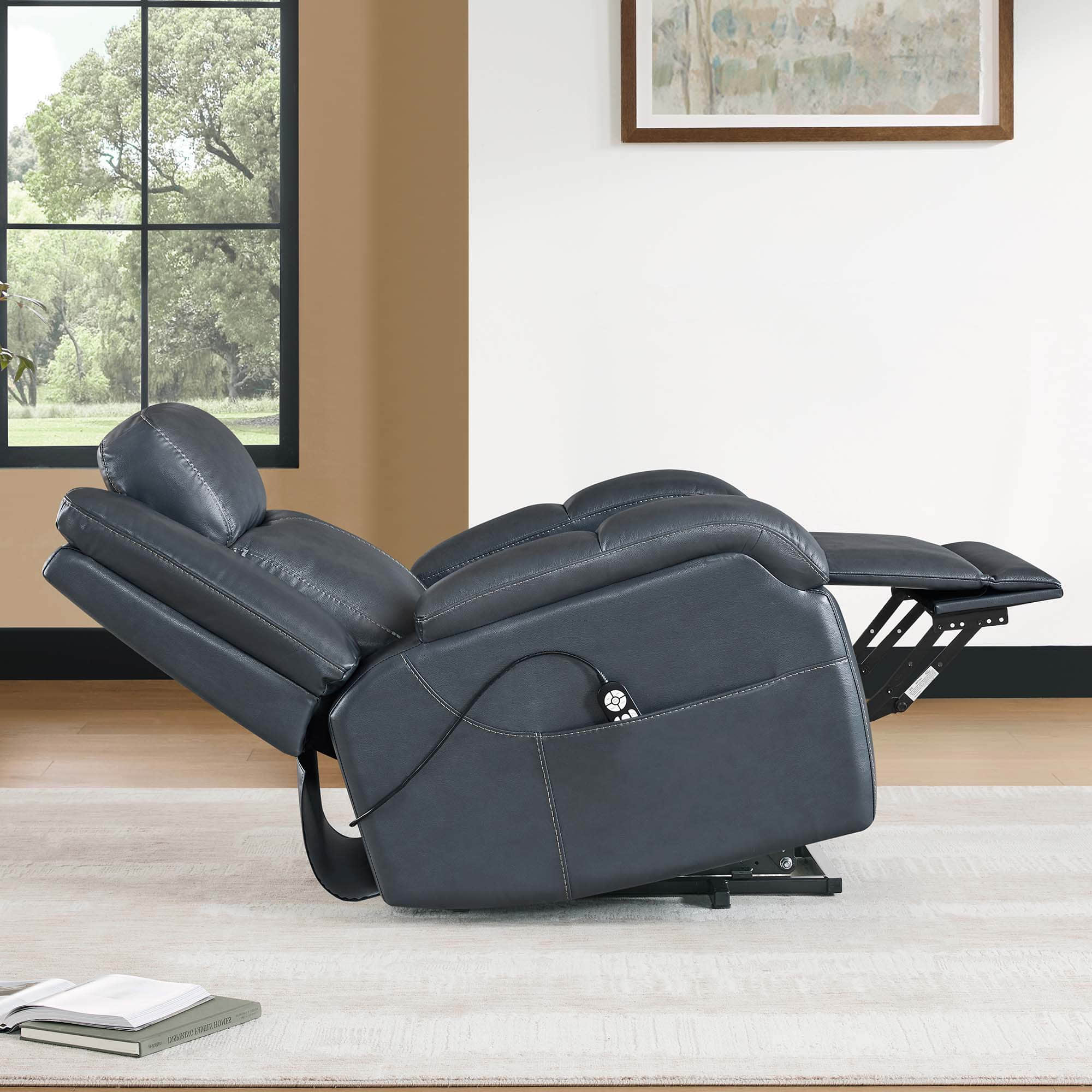 Isaac Genuine Leather Lift Assist Recliner With Power Headrest - Image 23