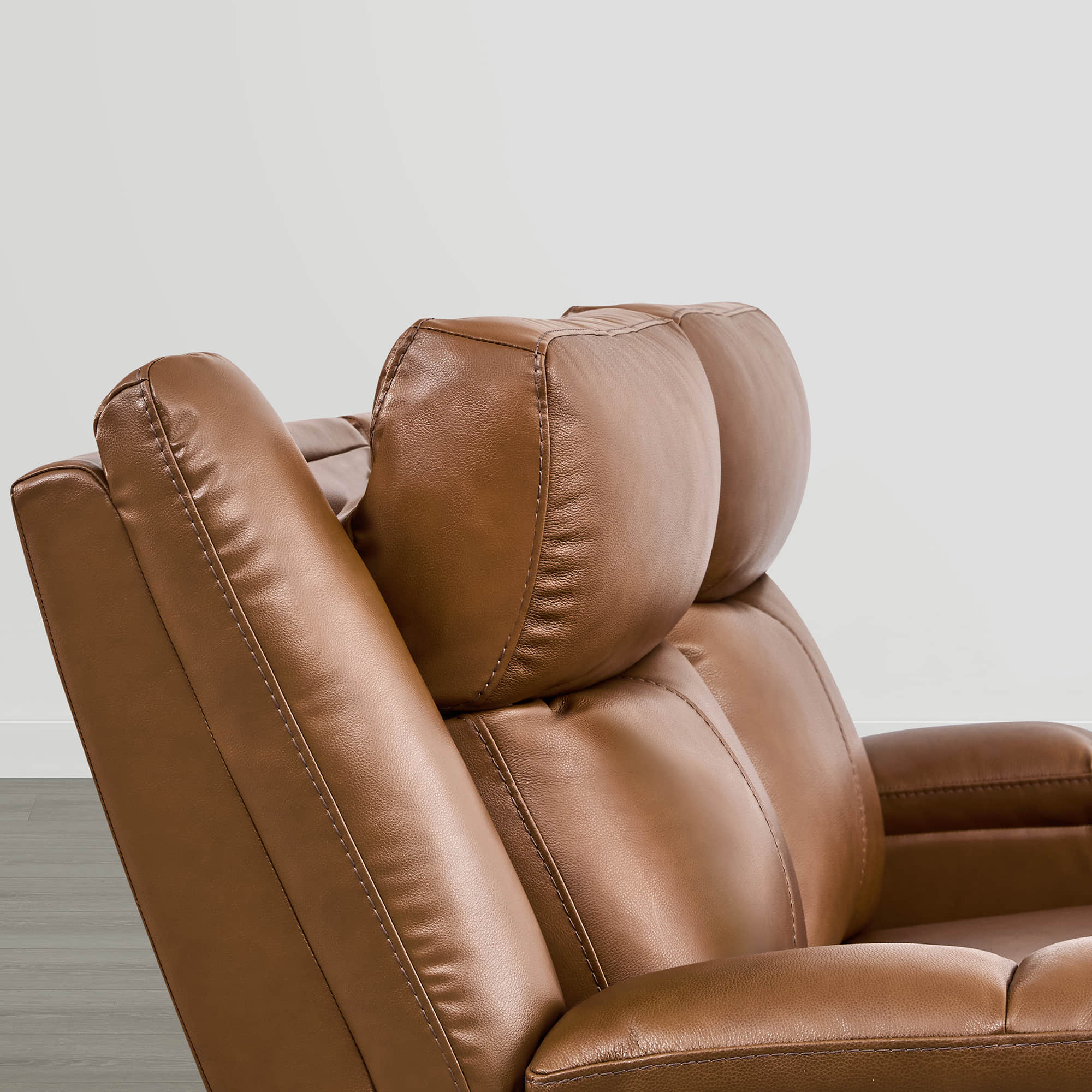 Isaac Genuine Leather Wall Hugger Power Reclining Sofa with Power Headrest - Image 100