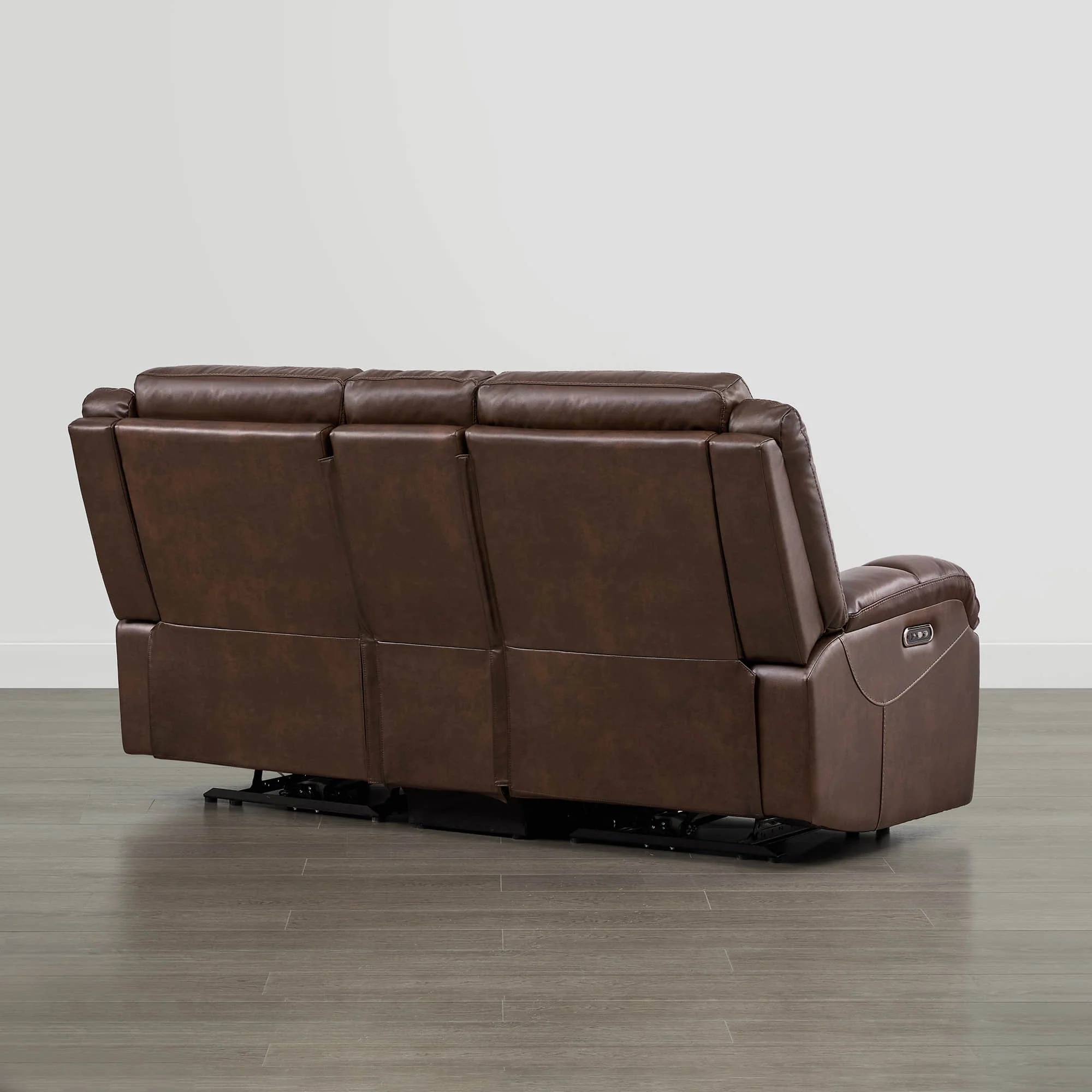 Isaac Genuine Leather Wall Hugger Power Reclining Sofa with Power Headrest - Image 11