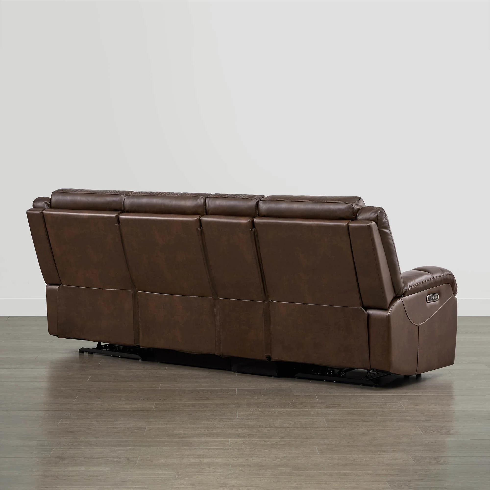 Isaac Genuine Leather Wall Hugger Power Reclining Sofa with Power Headrest - Image 12