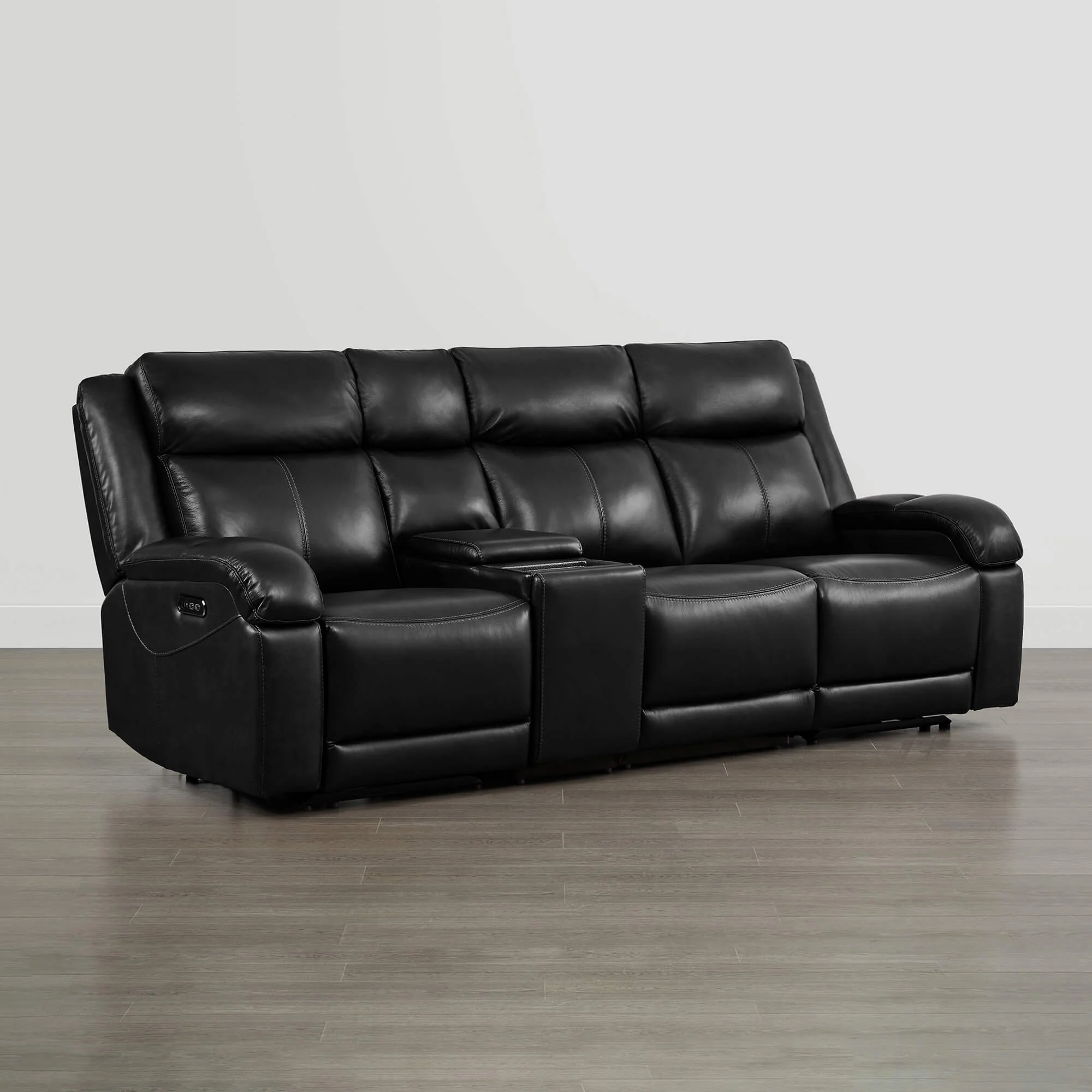 Isaac Genuine Leather Wall Hugger Power Reclining Sofa with Power Headrest - Image 123