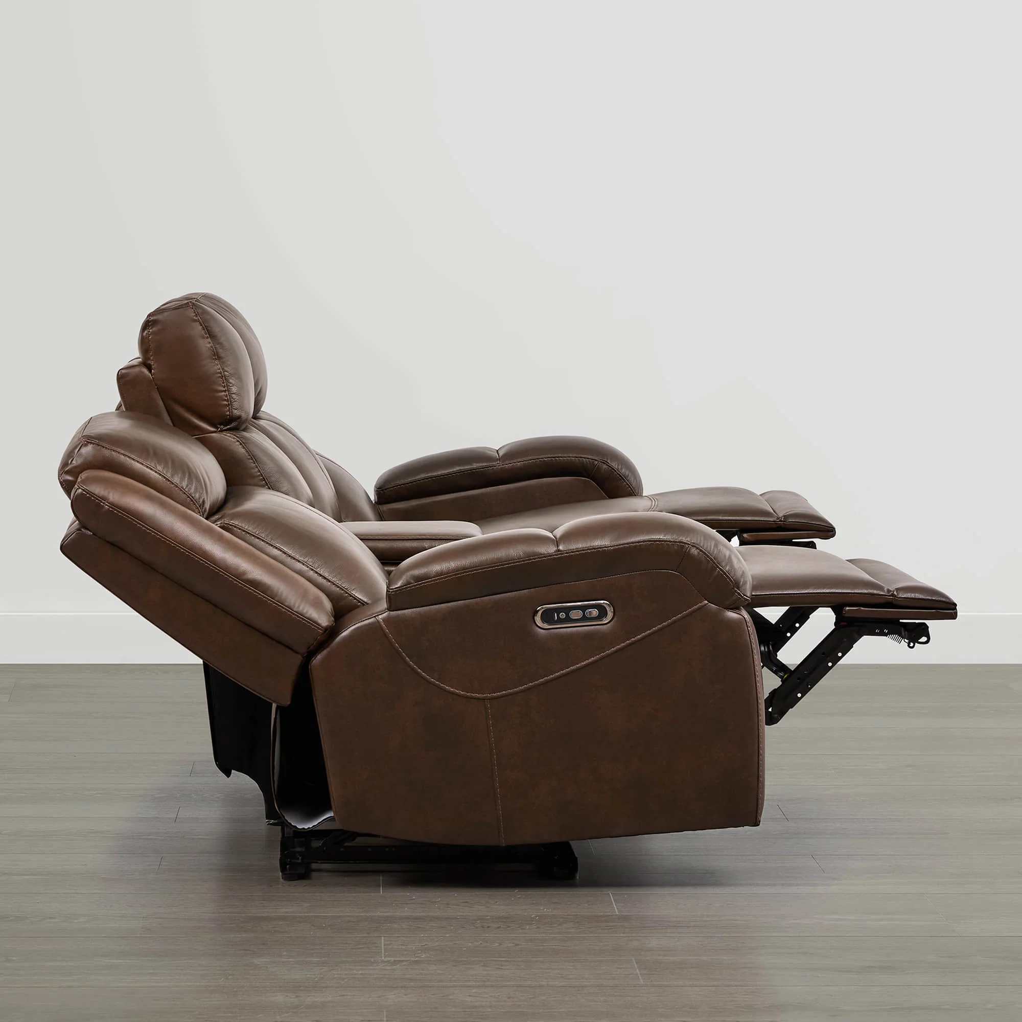 Isaac Genuine Leather Wall Hugger Power Reclining Sofa with Power Headrest - Image 13