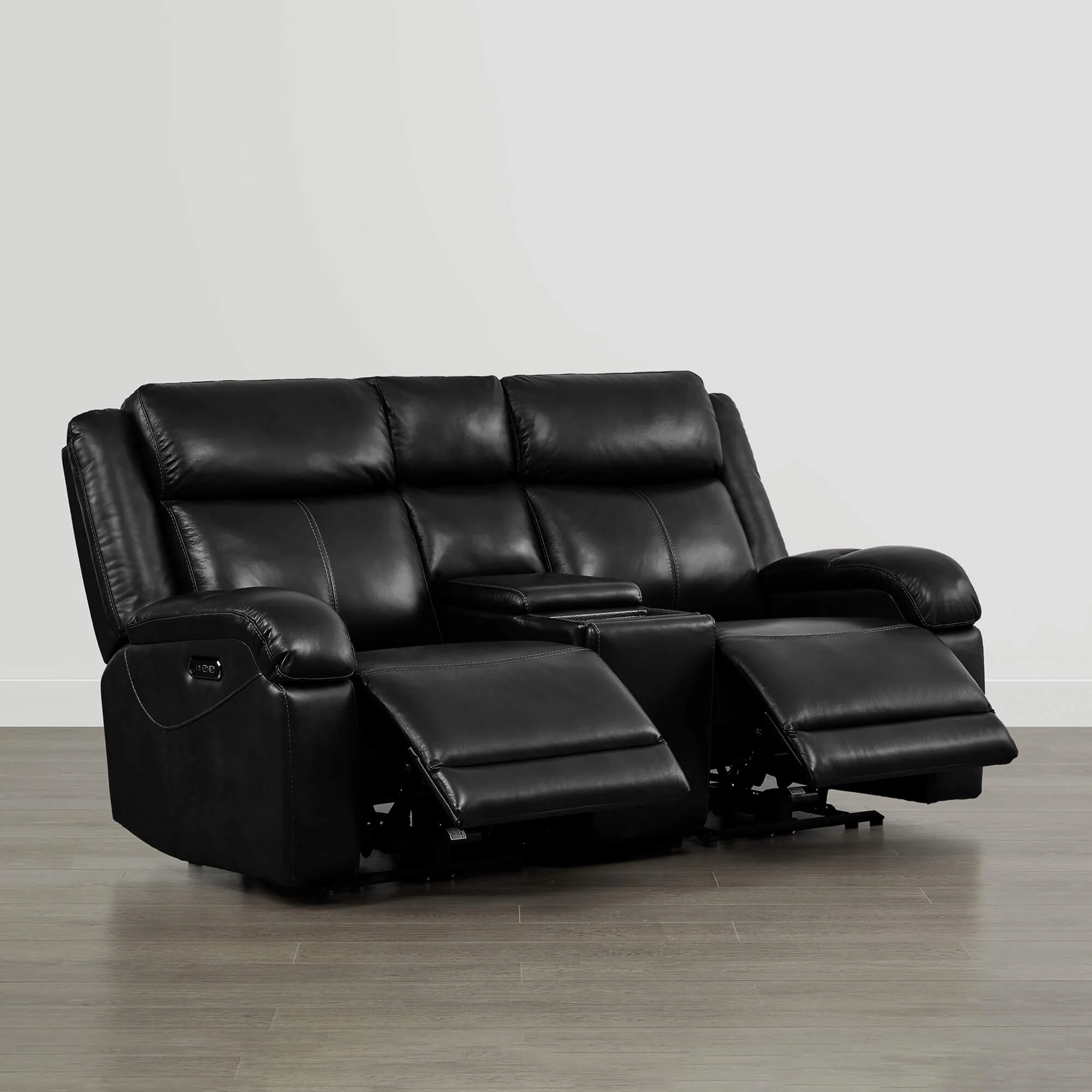 Isaac Genuine Leather Wall Hugger Power Reclining Sofa with Power Headrest - Image 130