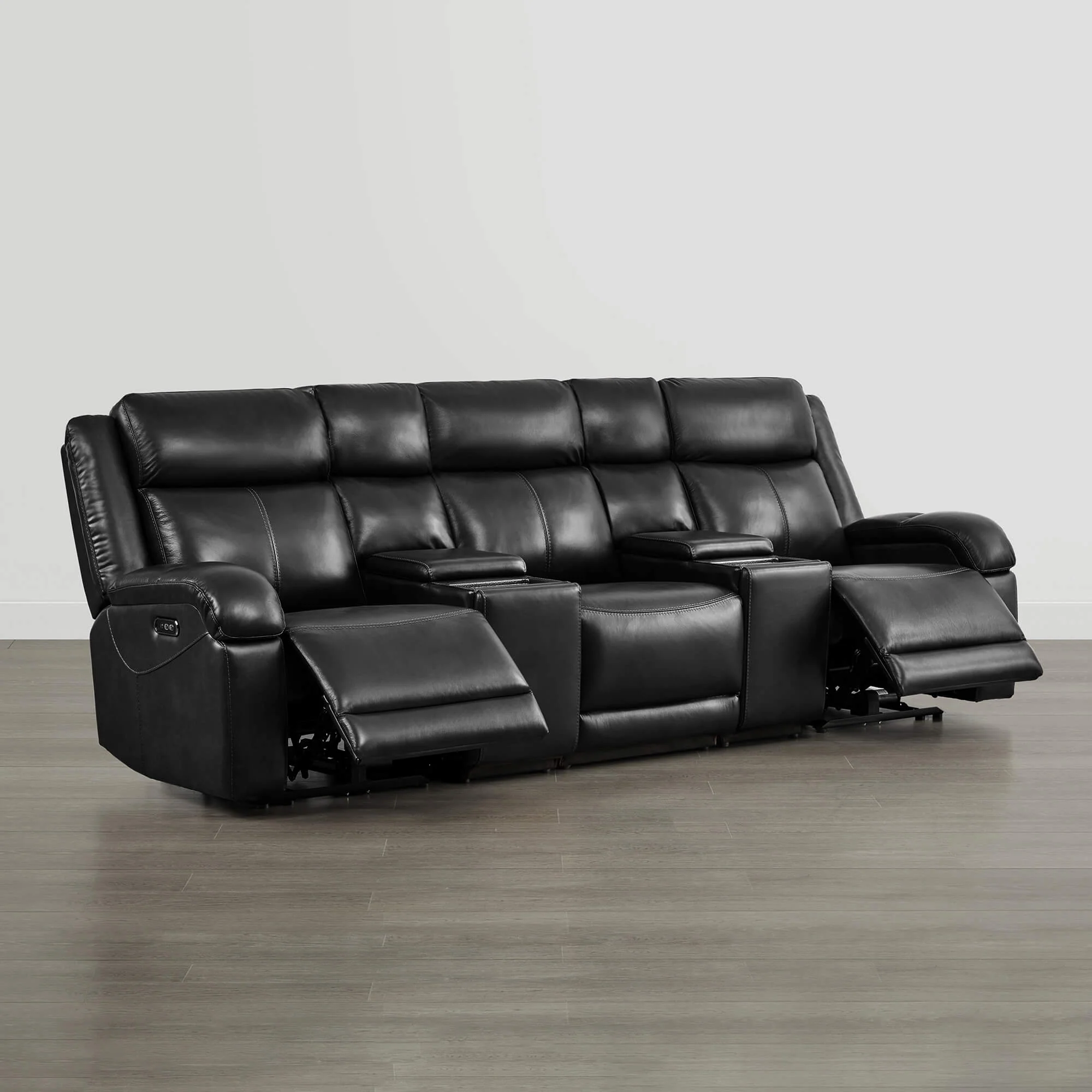 Isaac Genuine Leather Wall Hugger Power Reclining Sofa with Power Headrest - Image 150