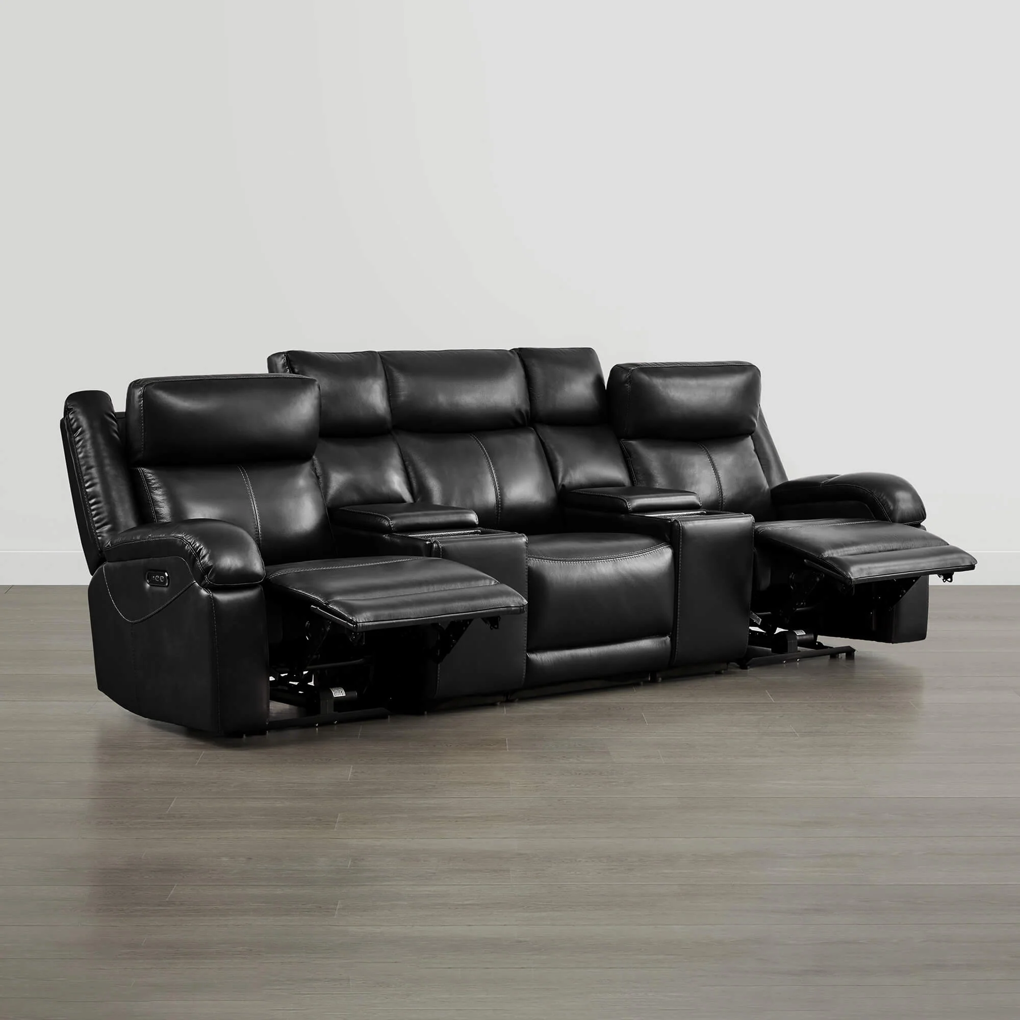 Isaac Genuine Leather Wall Hugger Power Reclining Sofa with Power Headrest - Image 151