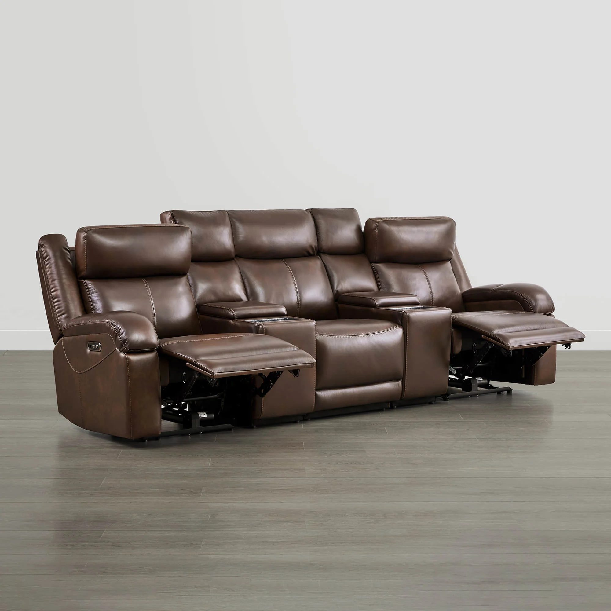 Isaac Genuine Leather Wall Hugger Power Reclining Sofa with Power Headrest - Image 23
