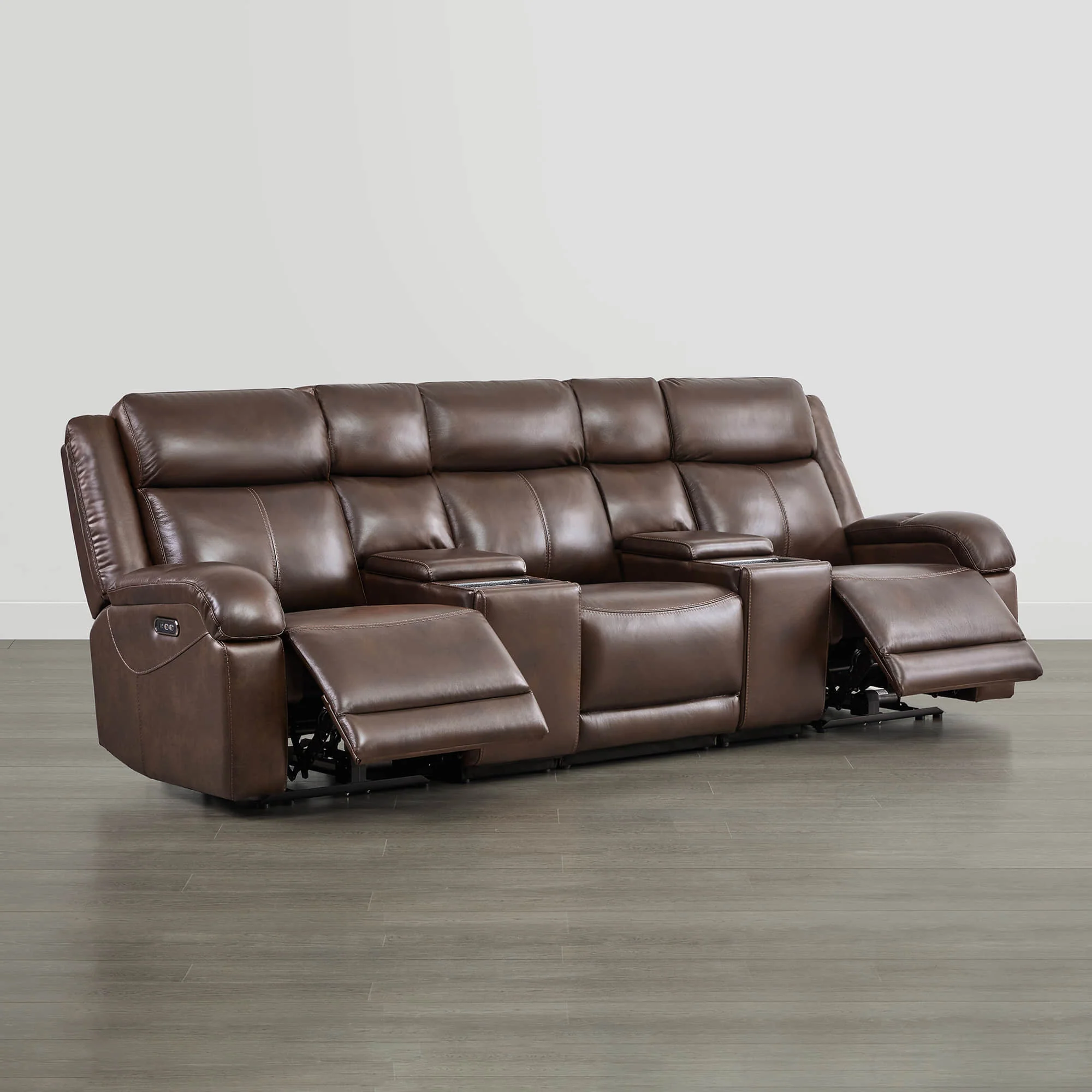 Isaac Genuine Leather Wall Hugger Power Reclining Sofa with Power Headrest - Image 24