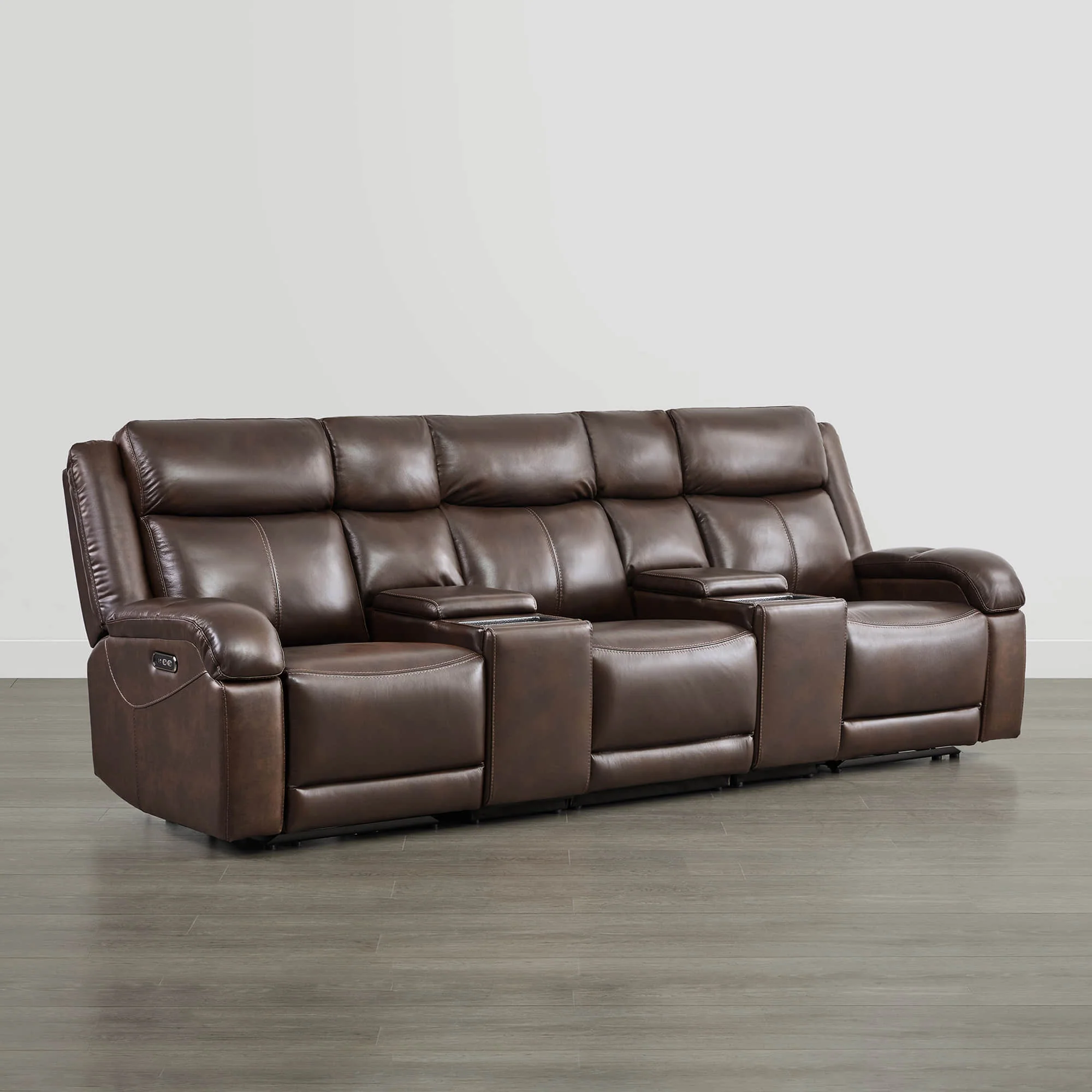 Isaac Genuine Leather Wall Hugger Power Reclining Sofa with Power Headrest - Image 25