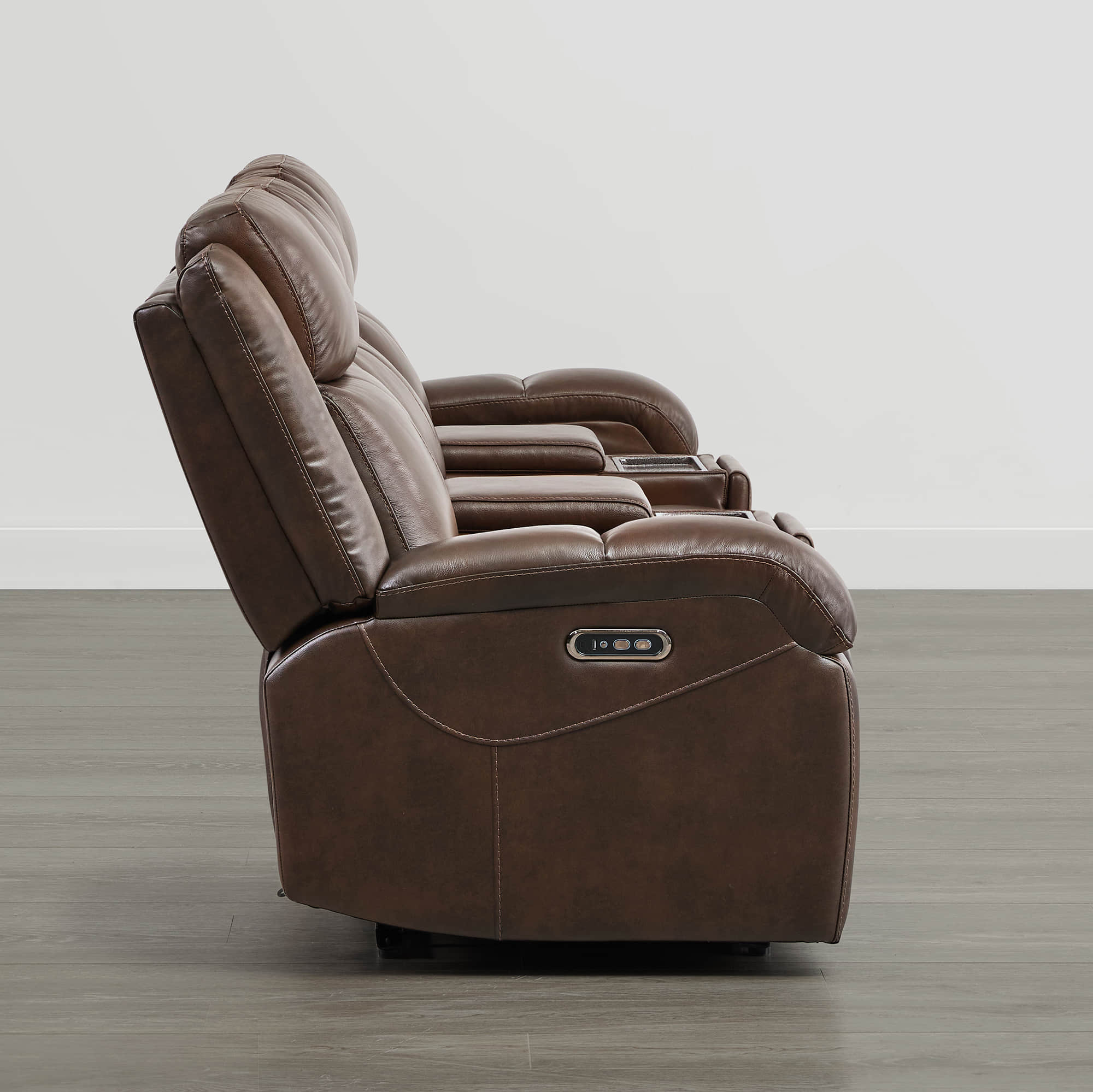 Isaac Genuine Leather Wall Hugger Power Reclining Sofa with Power Headrest - Image 28