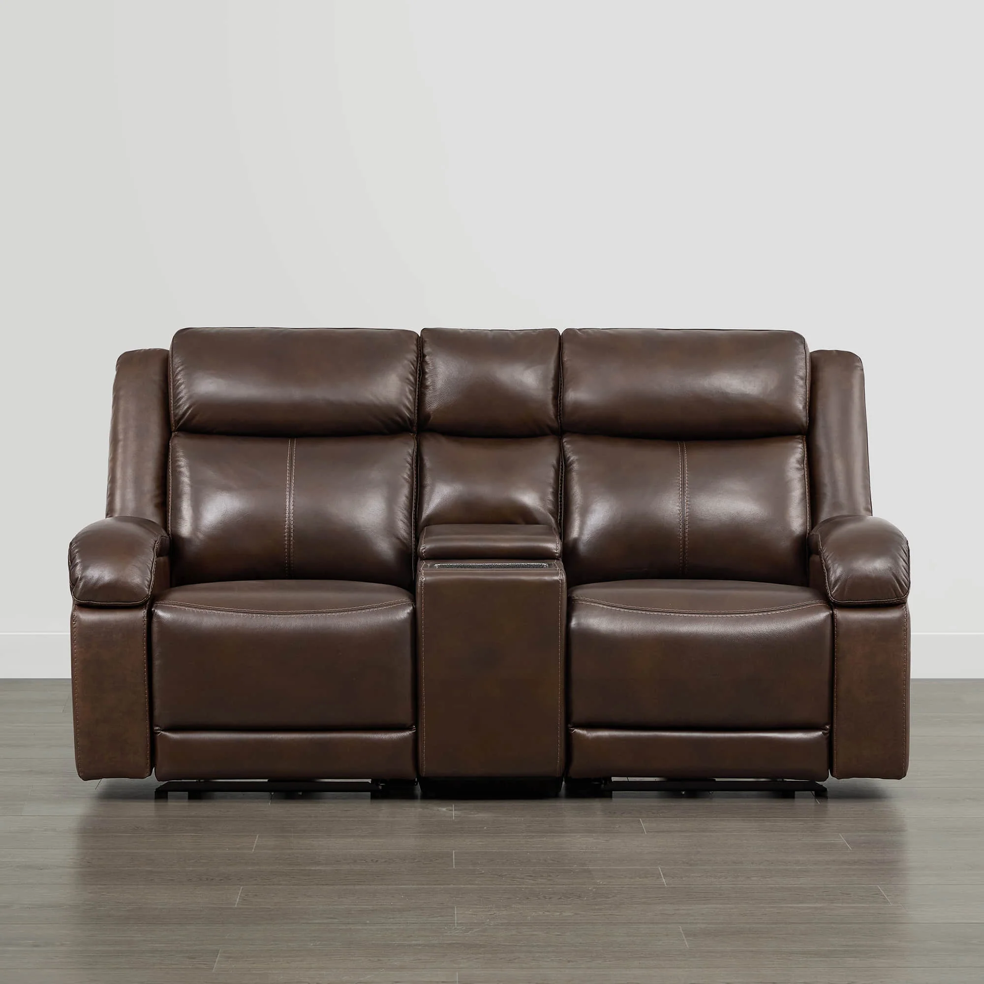 Isaac Genuine Leather Wall Hugger Power Reclining Sofa with Power Headrest - Image 48