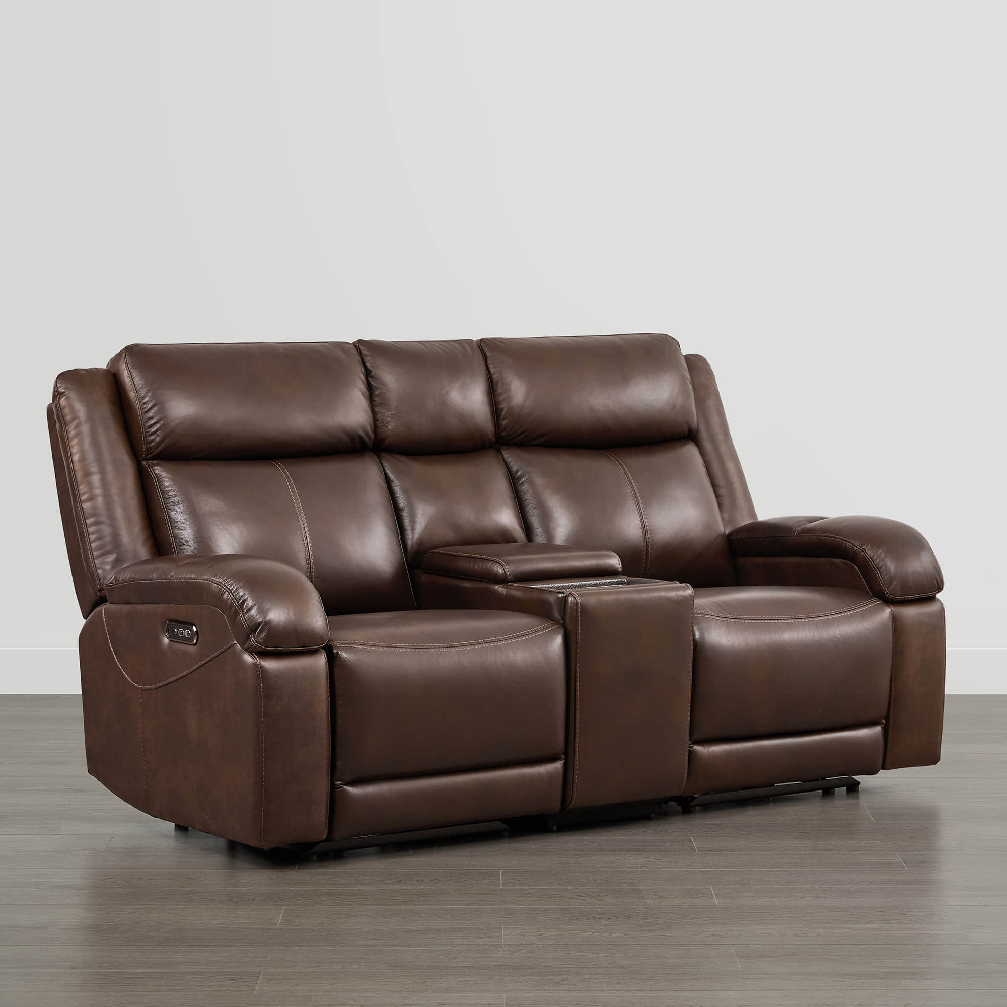 Isaac Genuine Leather Wall Hugger Power Reclining Sofa with Power Headrest - Image 51