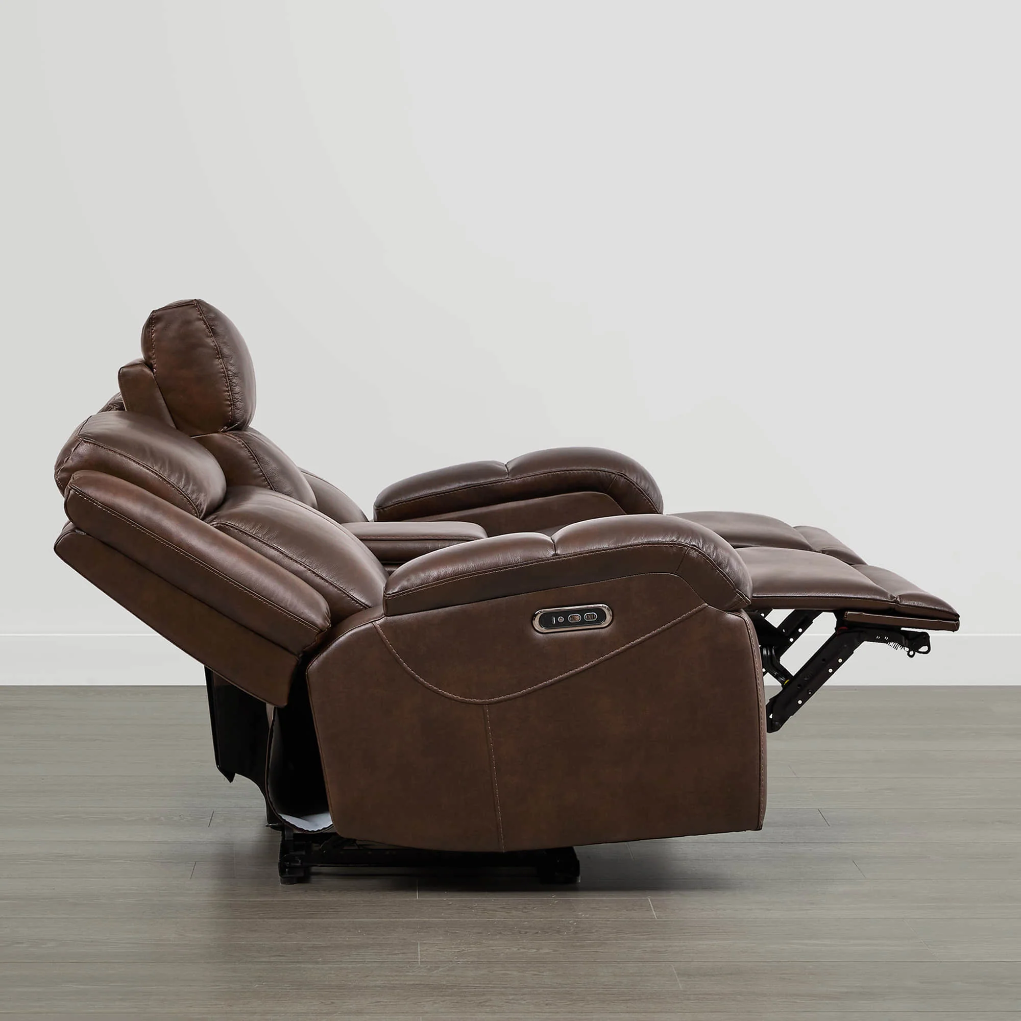 Isaac Genuine Leather Wall Hugger Power Reclining Sofa with Power Headrest - Image 52