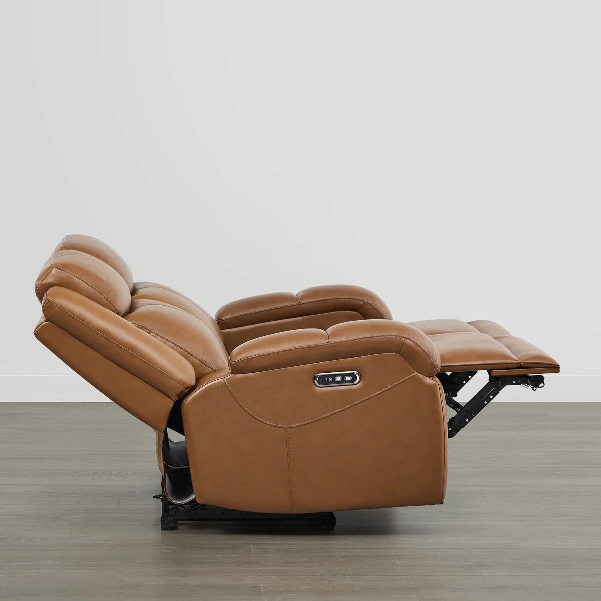 Isaac Genuine Leather Wall Hugger Power Reclining Sofa with Power Headrest - Image 63