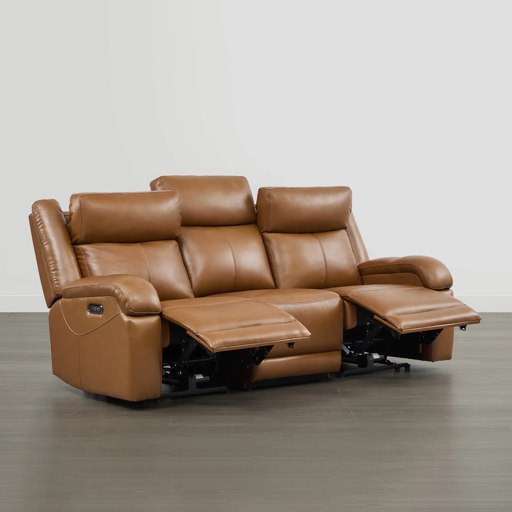 Isaac Genuine Leather Wall Hugger Power Reclining Sofa with Power Headrest - Image 70