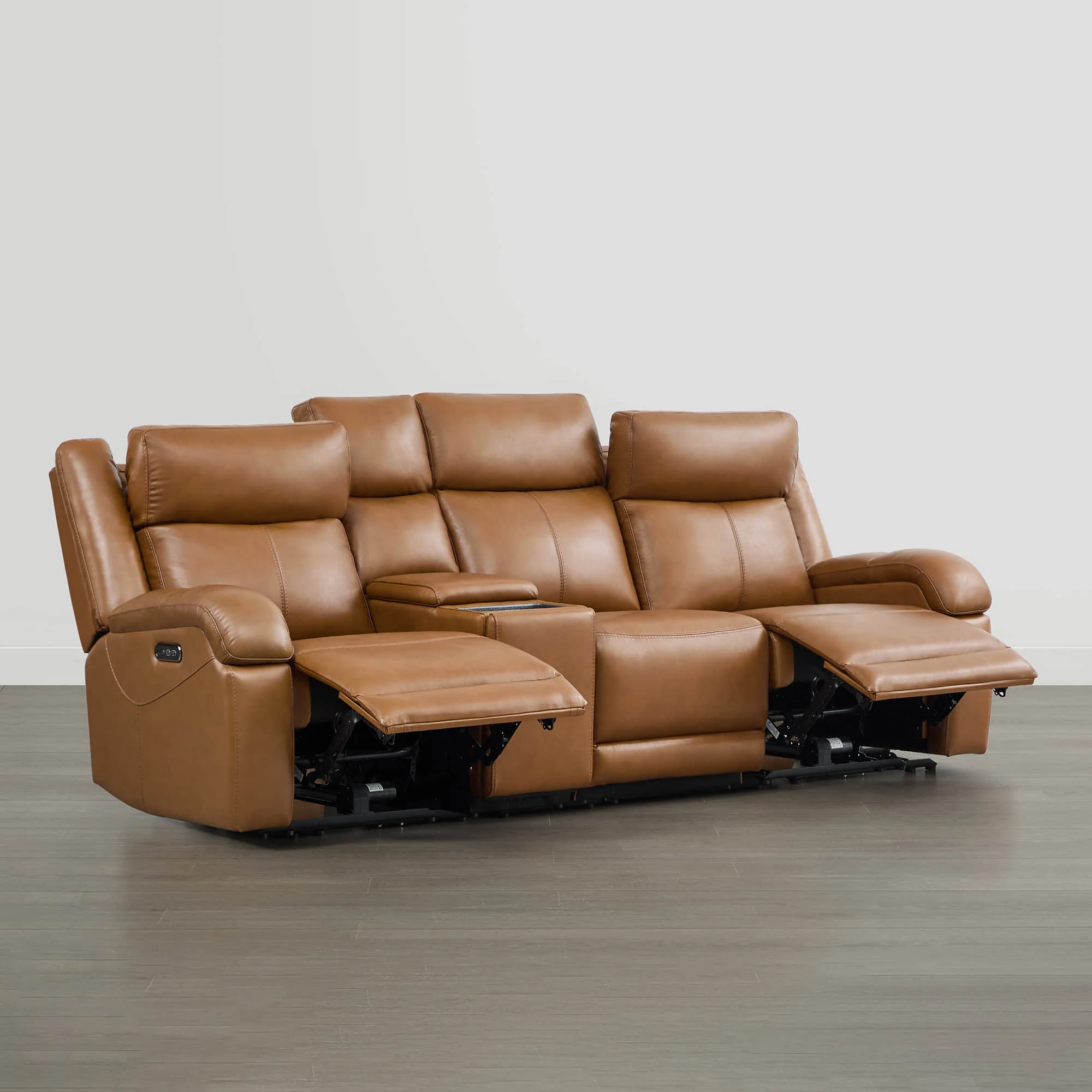 Isaac Genuine Leather Wall Hugger Power Reclining Sofa with Power Headrest - Image 78