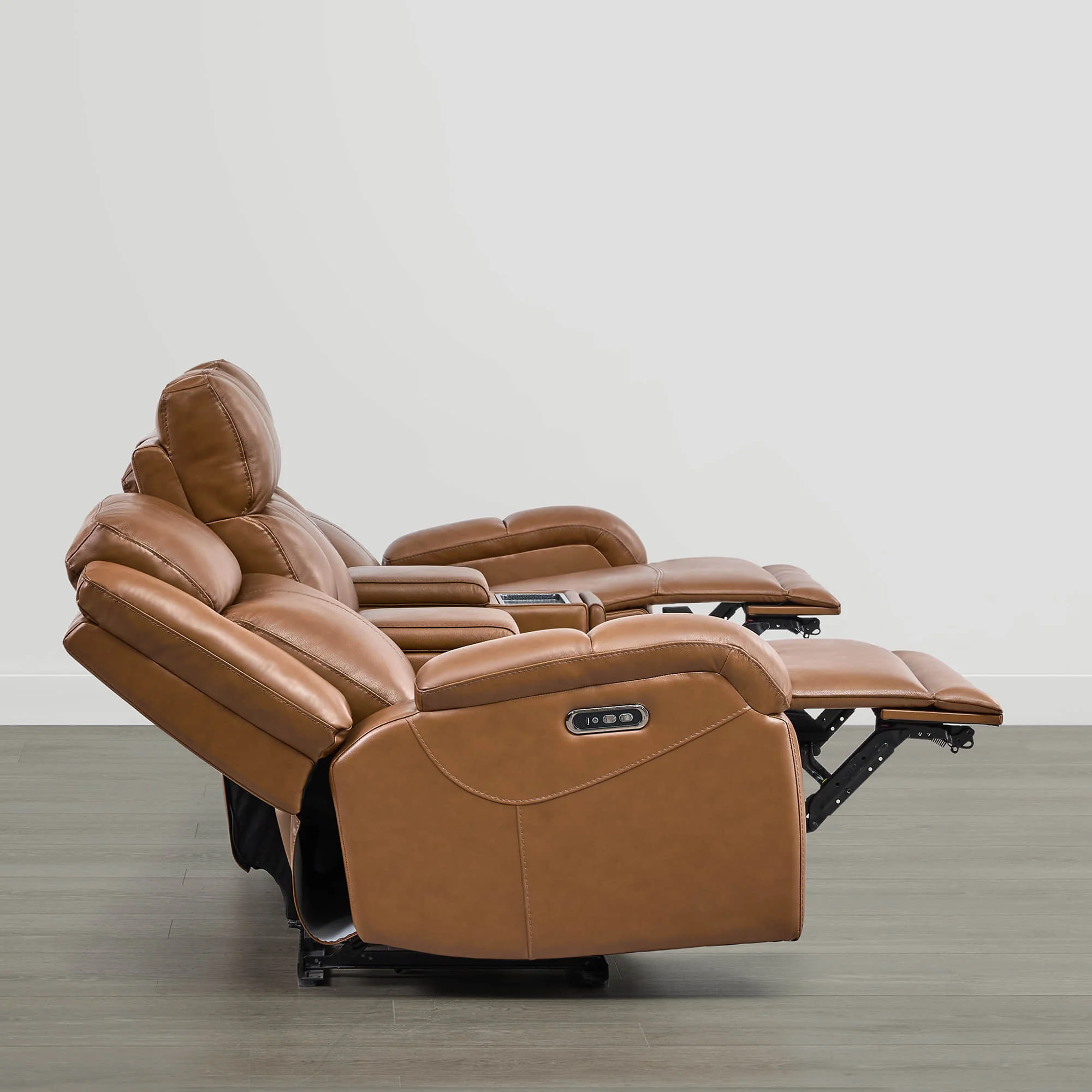 Isaac Genuine Leather Wall Hugger Power Reclining Sofa with Power Headrest - Image 79