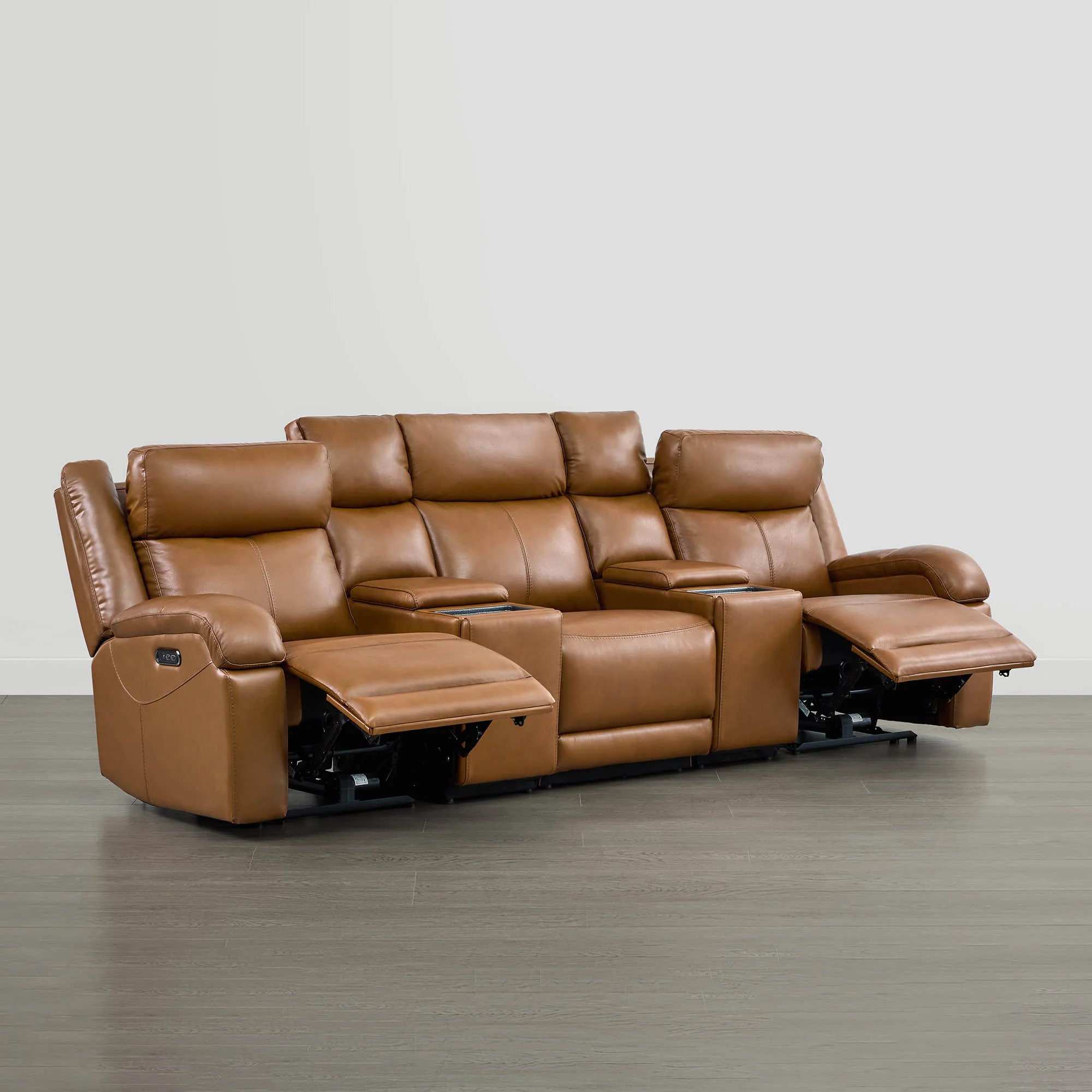 Isaac Genuine Leather Wall Hugger Power Reclining Sofa with Power Headrest - Image 80