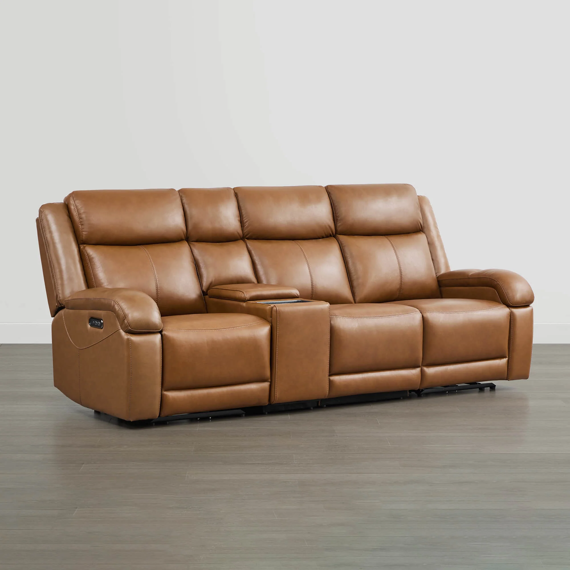 Isaac Genuine Leather Wall Hugger Power Reclining Sofa with Power Headrest - Image 89