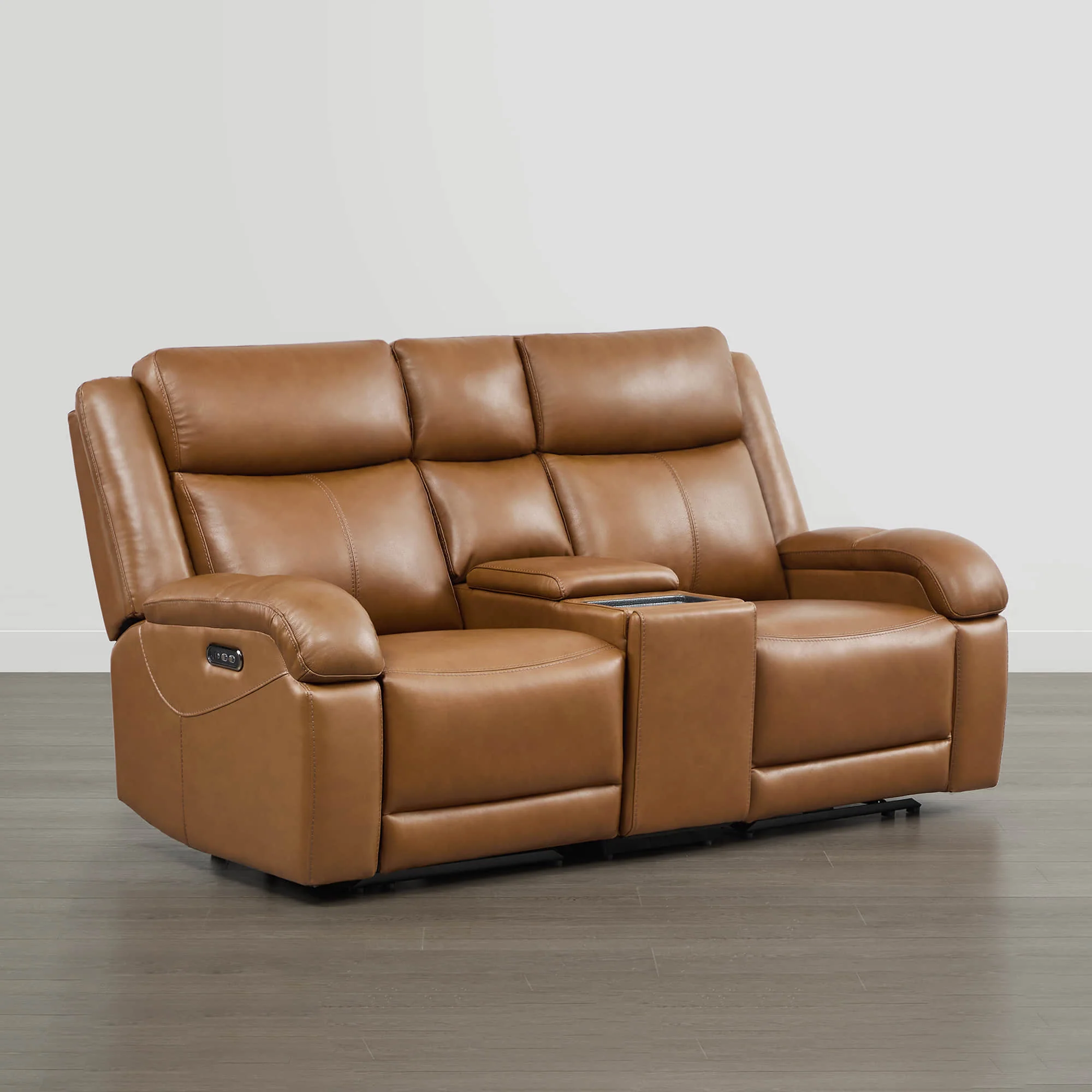 Isaac Genuine Leather Wall Hugger Power Reclining Sofa with Power Headrest - Image 90