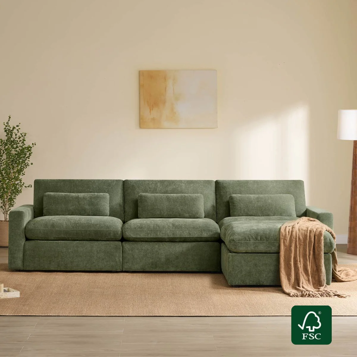 Ivy 4-Seat Performance Fabric Modular Sectional Sofa - Image 2