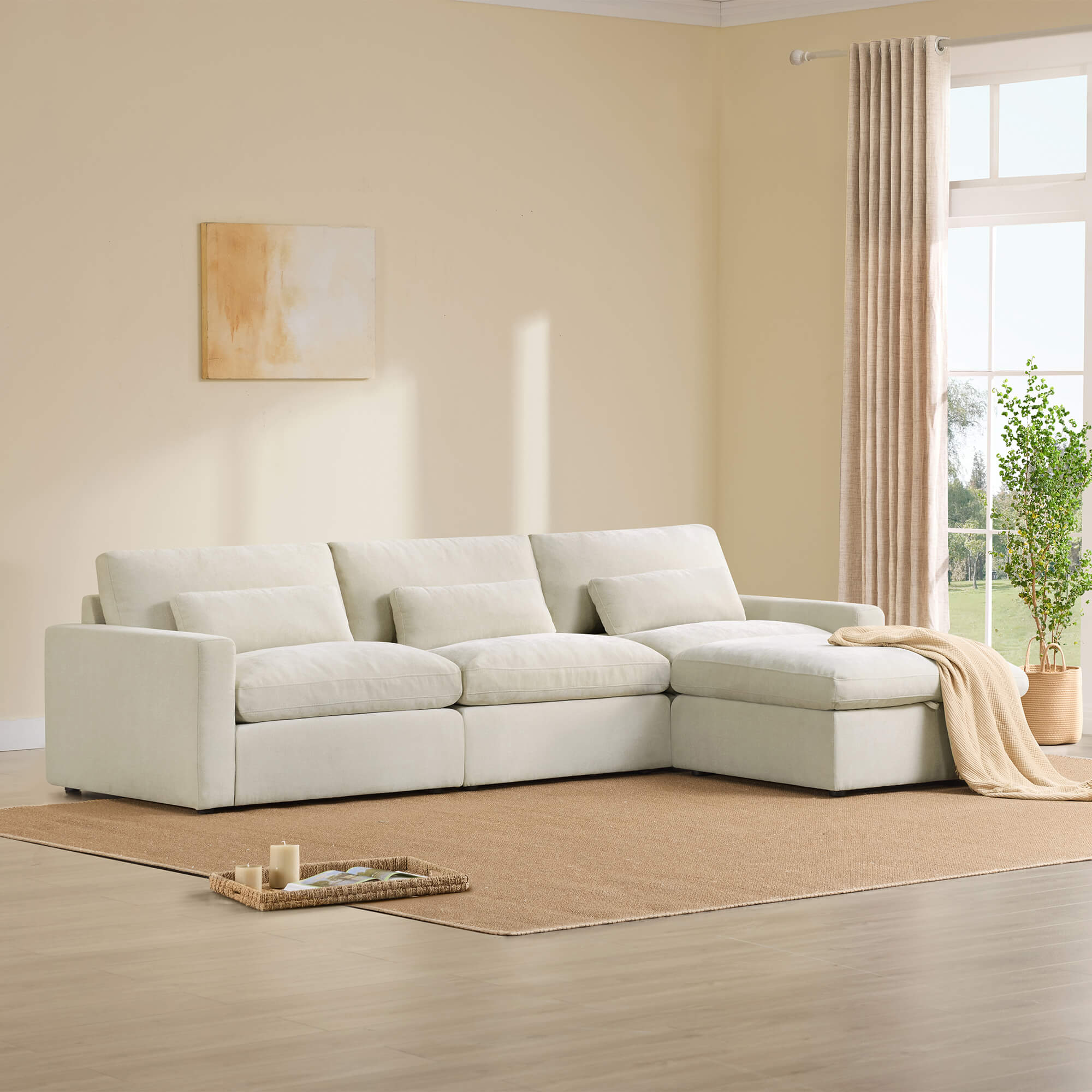 Ivy 4-Seat Performance Fabric Modular Sectional Sofa - Image 45