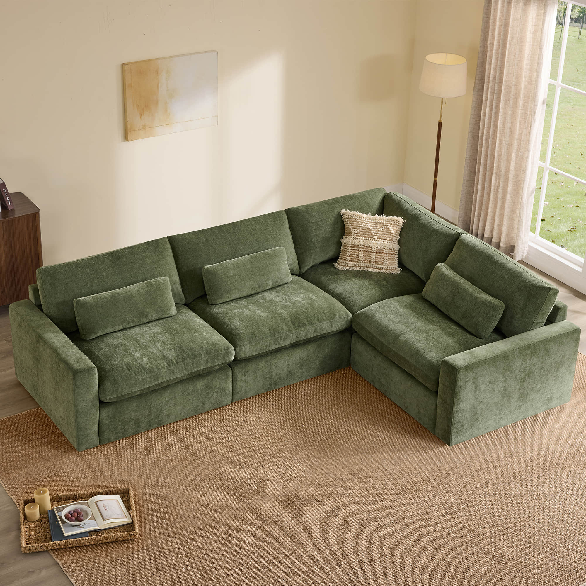 Ivy 4-Seat Performance Fabric Modular Sectional Sofa - Image 7