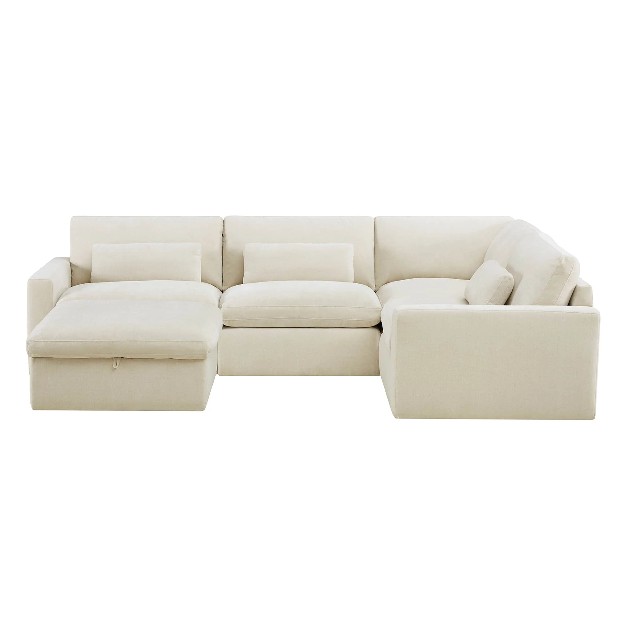 Ivy 5-Seat Performance Fabric Modular Sectional Sofa with Storage Ottoman - Image 17