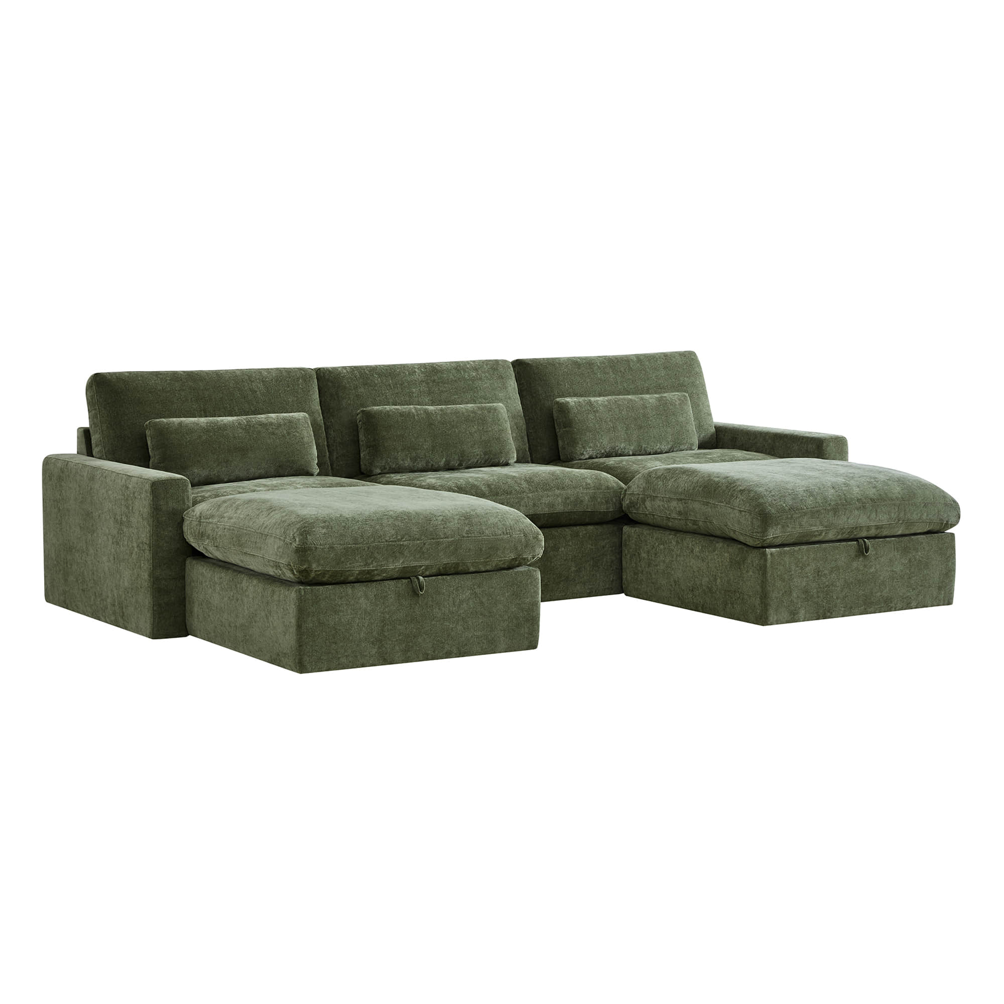 Ivy 5-Seat Performance Fabric Modular Sectional Sofa with Storage Ottoman - Image 24