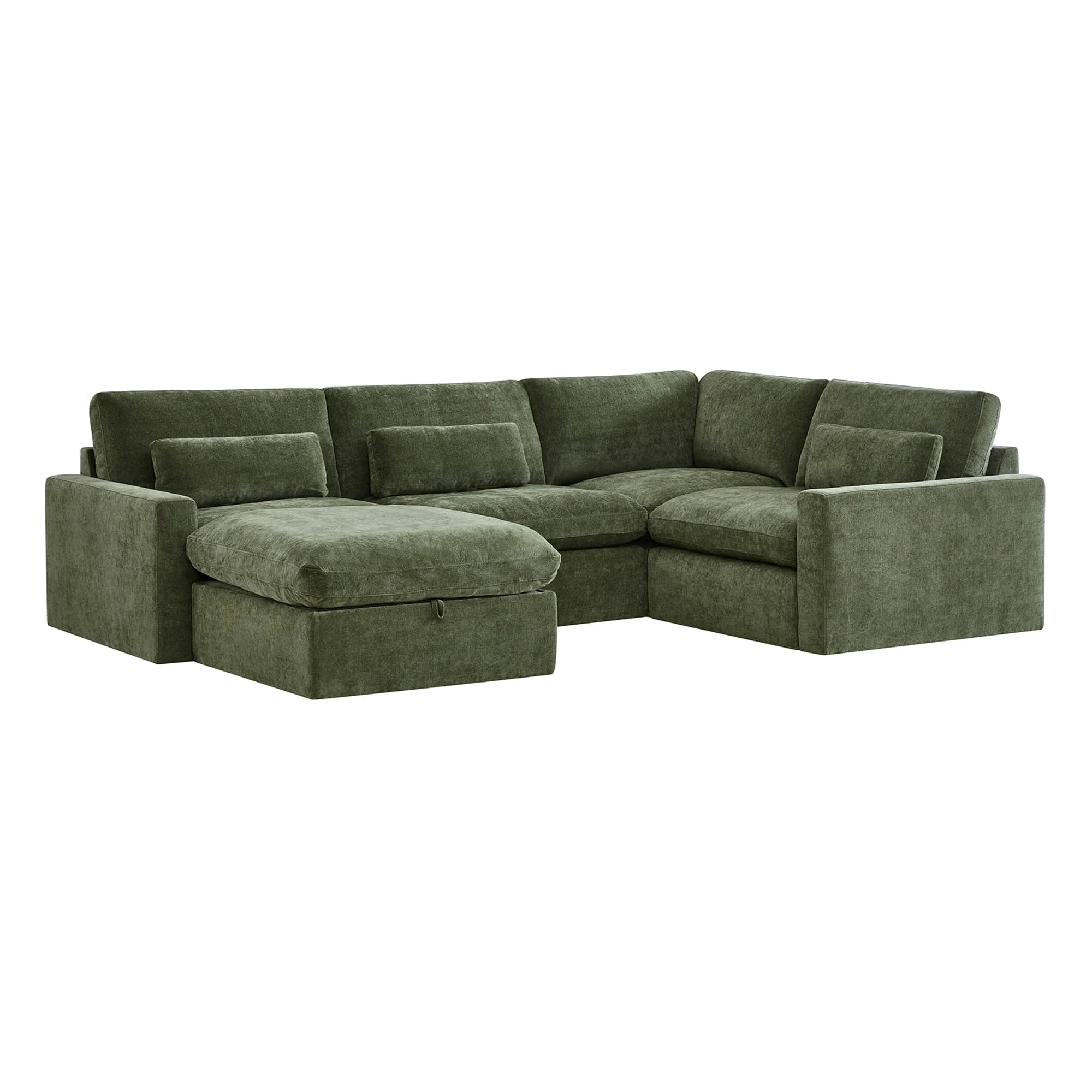 Ivy 5-Seat Performance Fabric Modular Sectional Sofa with Storage Ottoman - Image 25