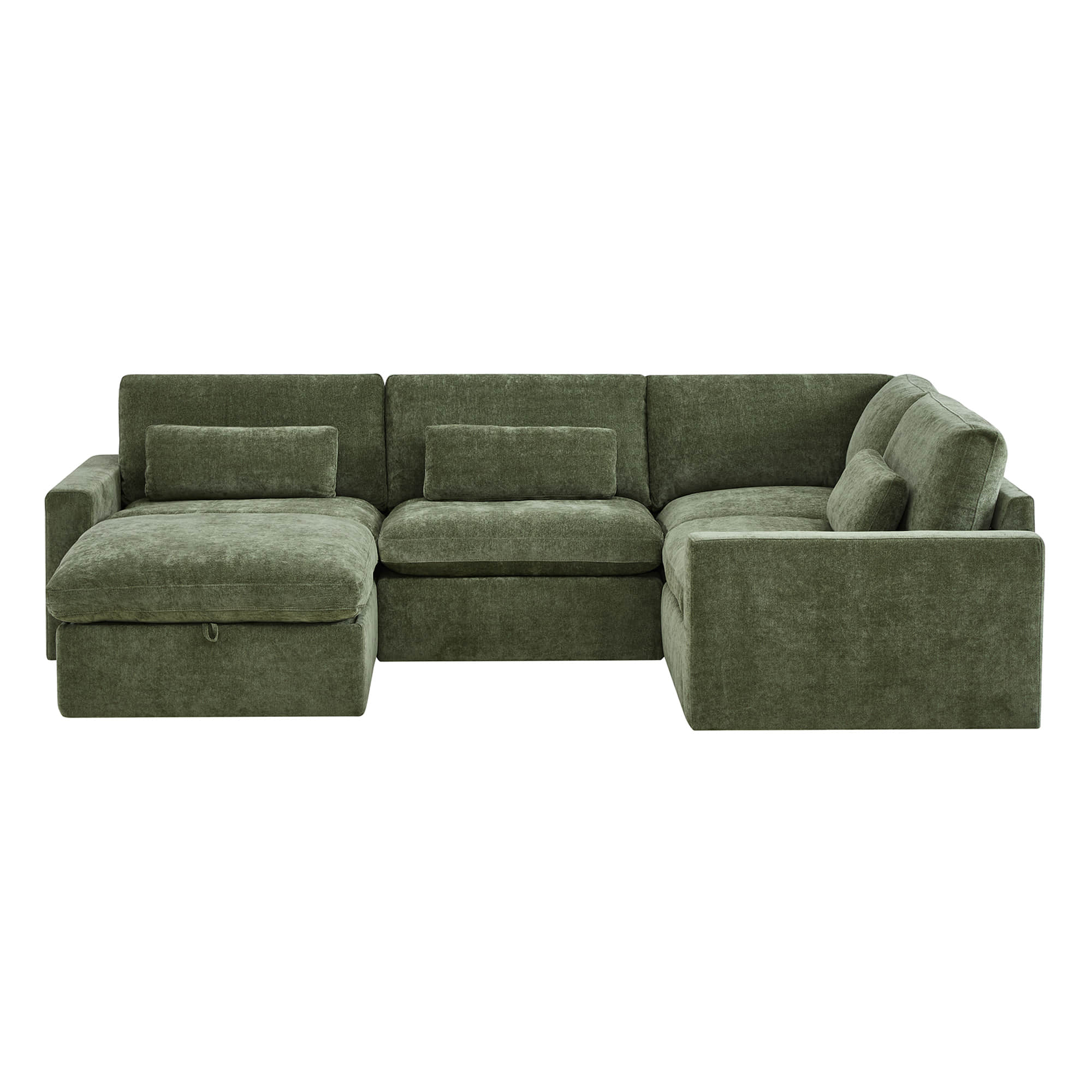 Ivy 5-Seat Performance Fabric Modular Sectional Sofa with Storage Ottoman - Image 26