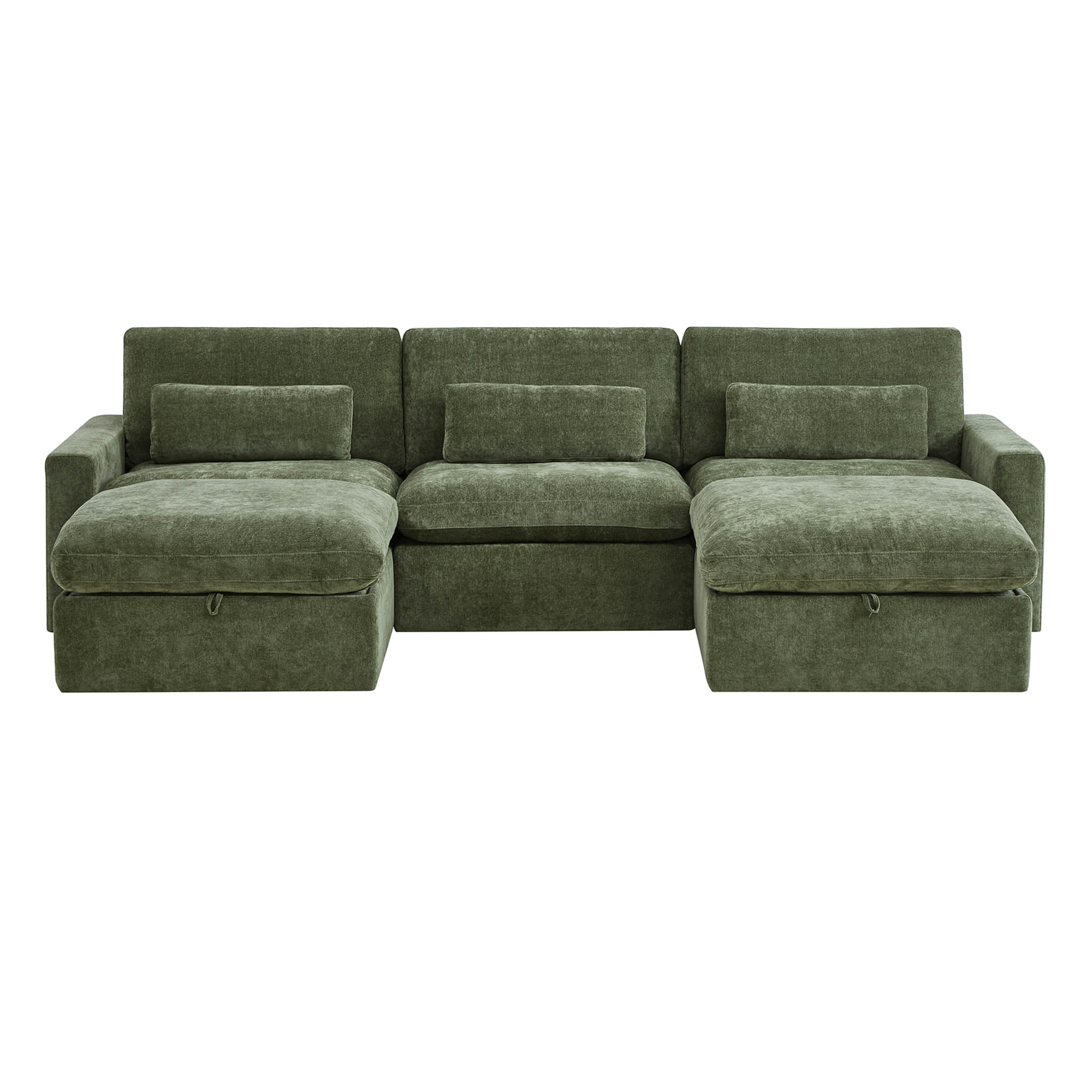 Ivy 5-Seat Performance Fabric Modular Sectional Sofa with Storage Ottoman - Image 28
