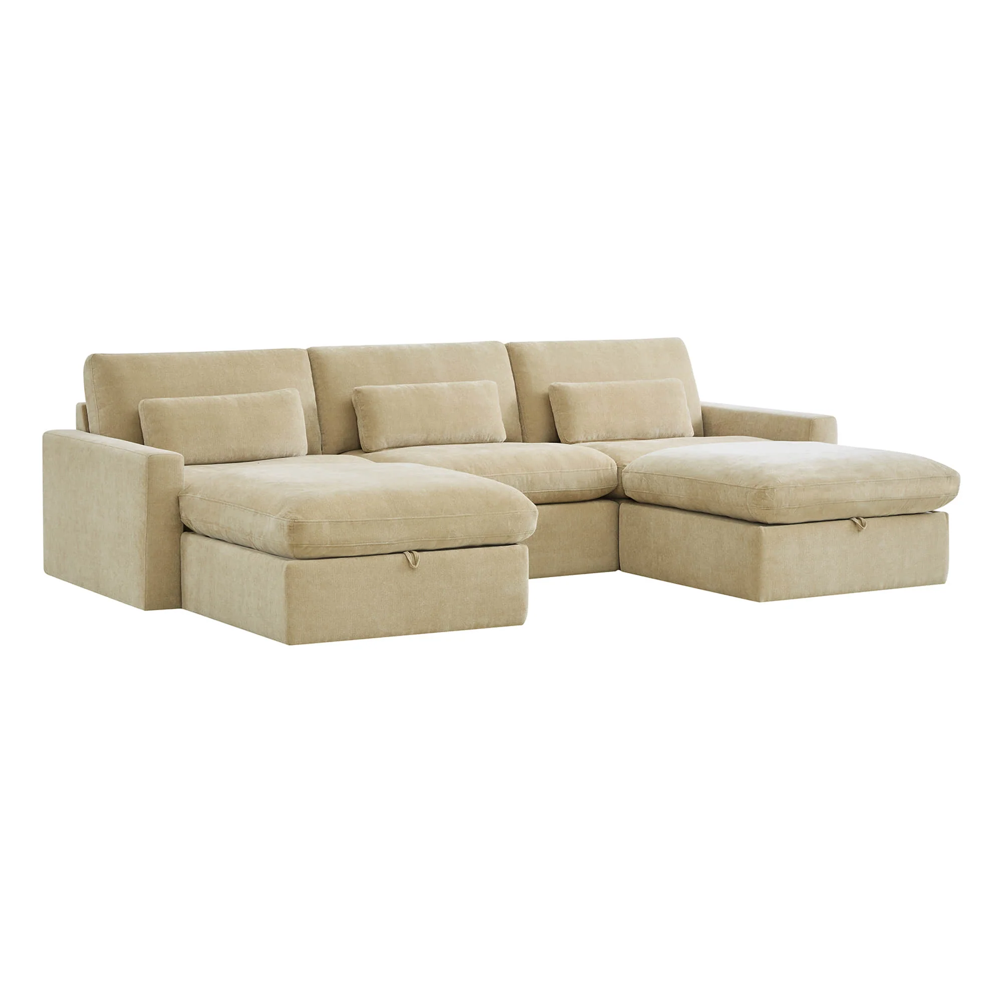 Ivy 5-Seat Performance Fabric Modular Sectional Sofa with Storage Ottoman - Image 29