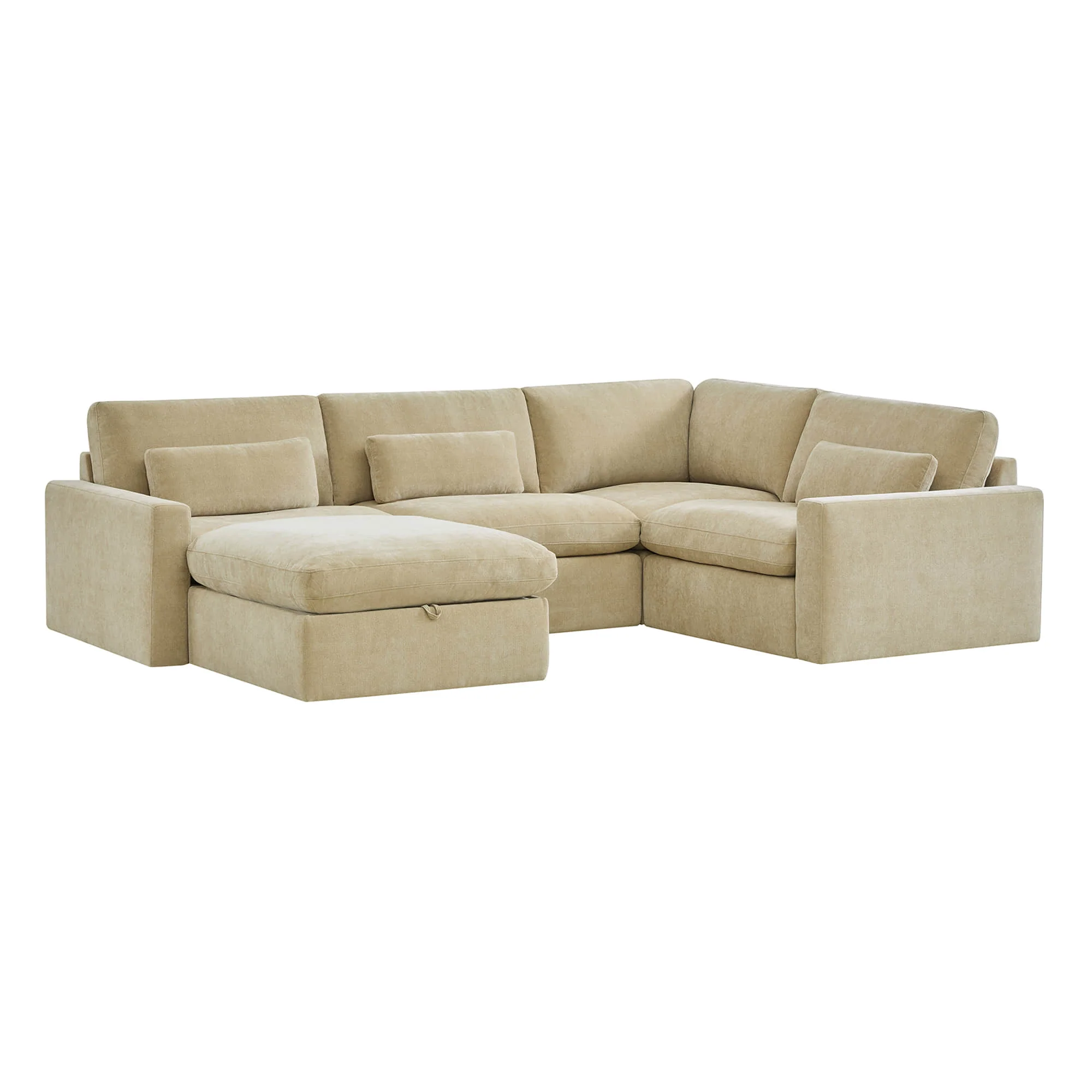 Ivy 5-Seat Performance Fabric Modular Sectional Sofa with Storage Ottoman - Image 30