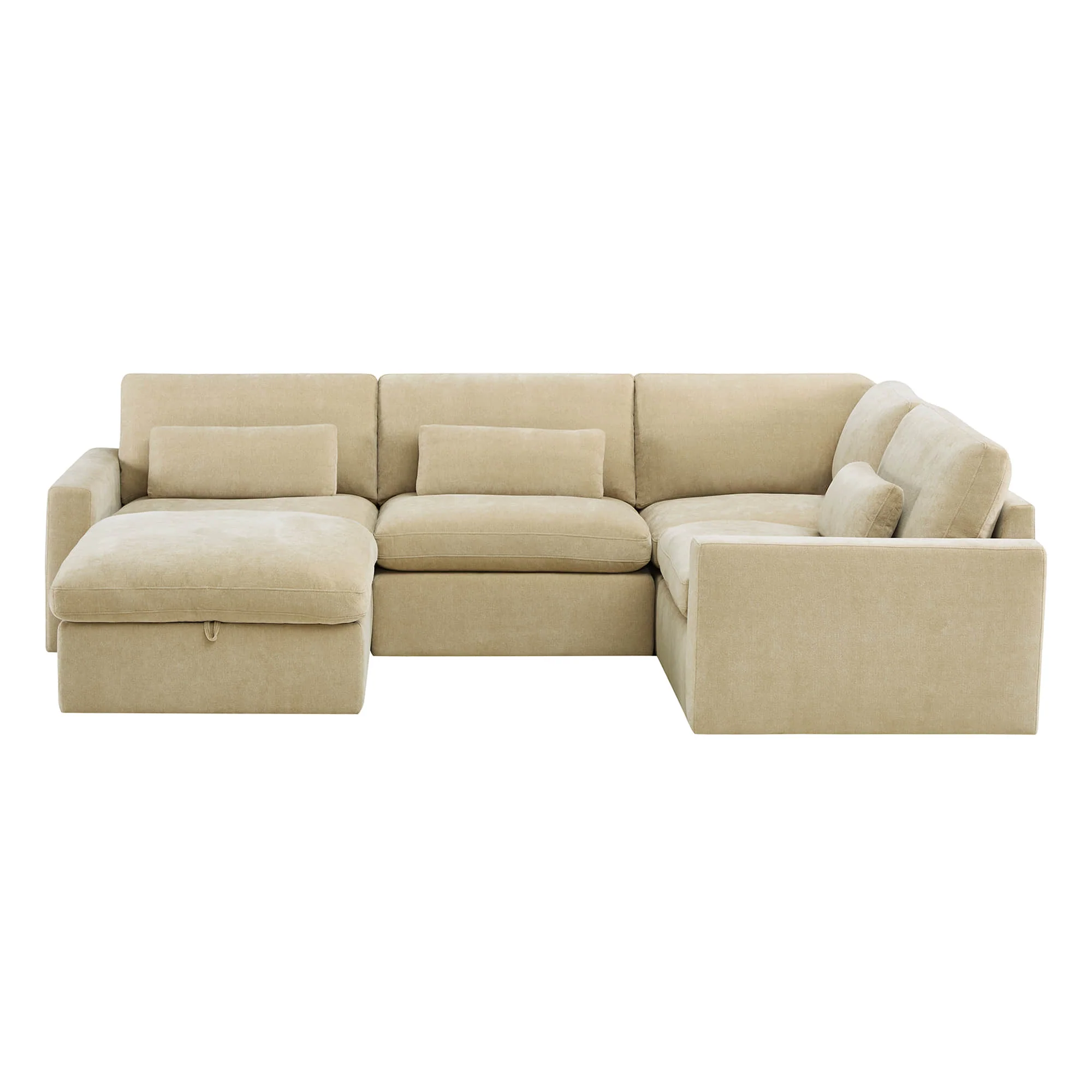 Ivy 5-Seat Performance Fabric Modular Sectional Sofa with Storage Ottoman - Image 31