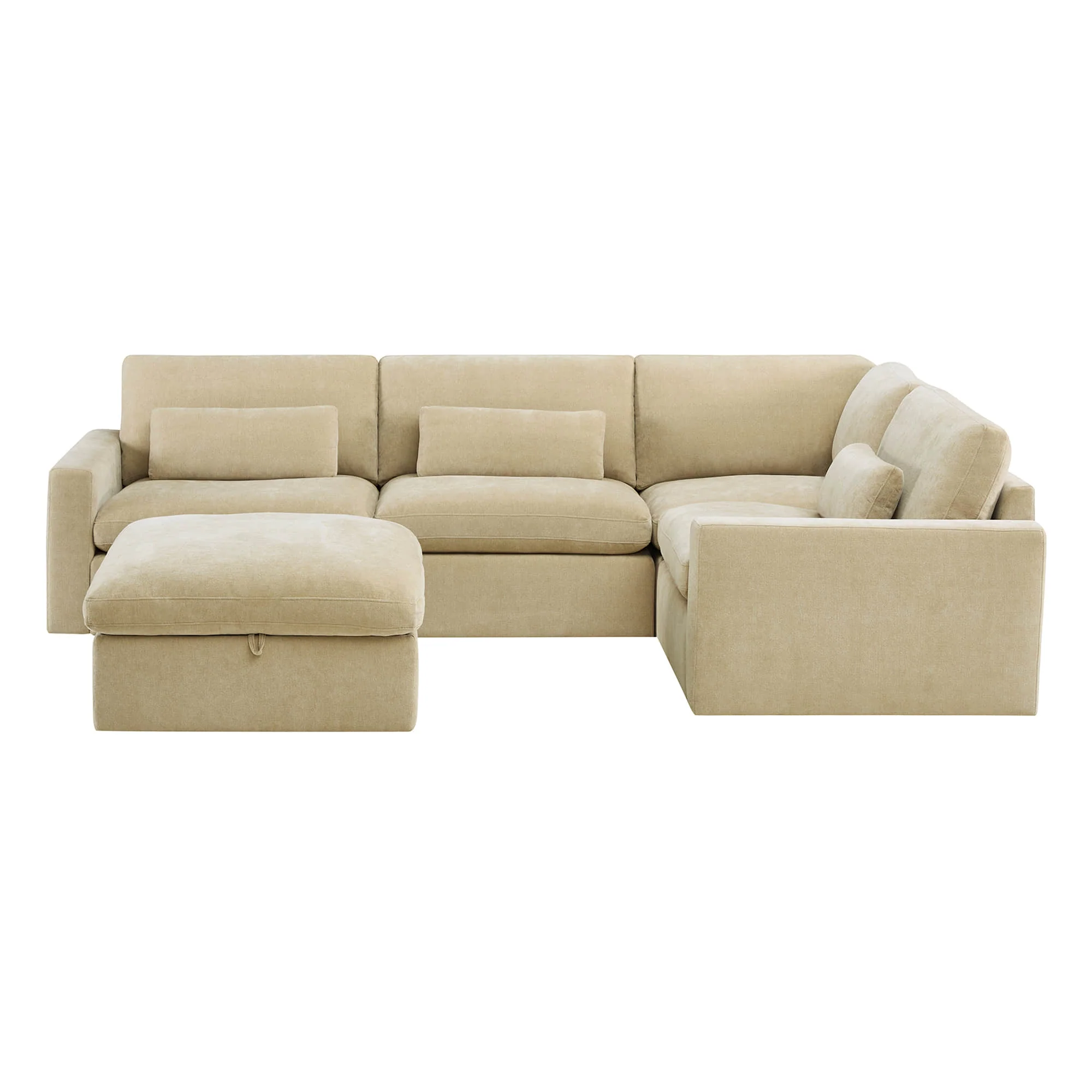 Ivy 5-Seat Performance Fabric Modular Sectional Sofa with Storage Ottoman - Image 32