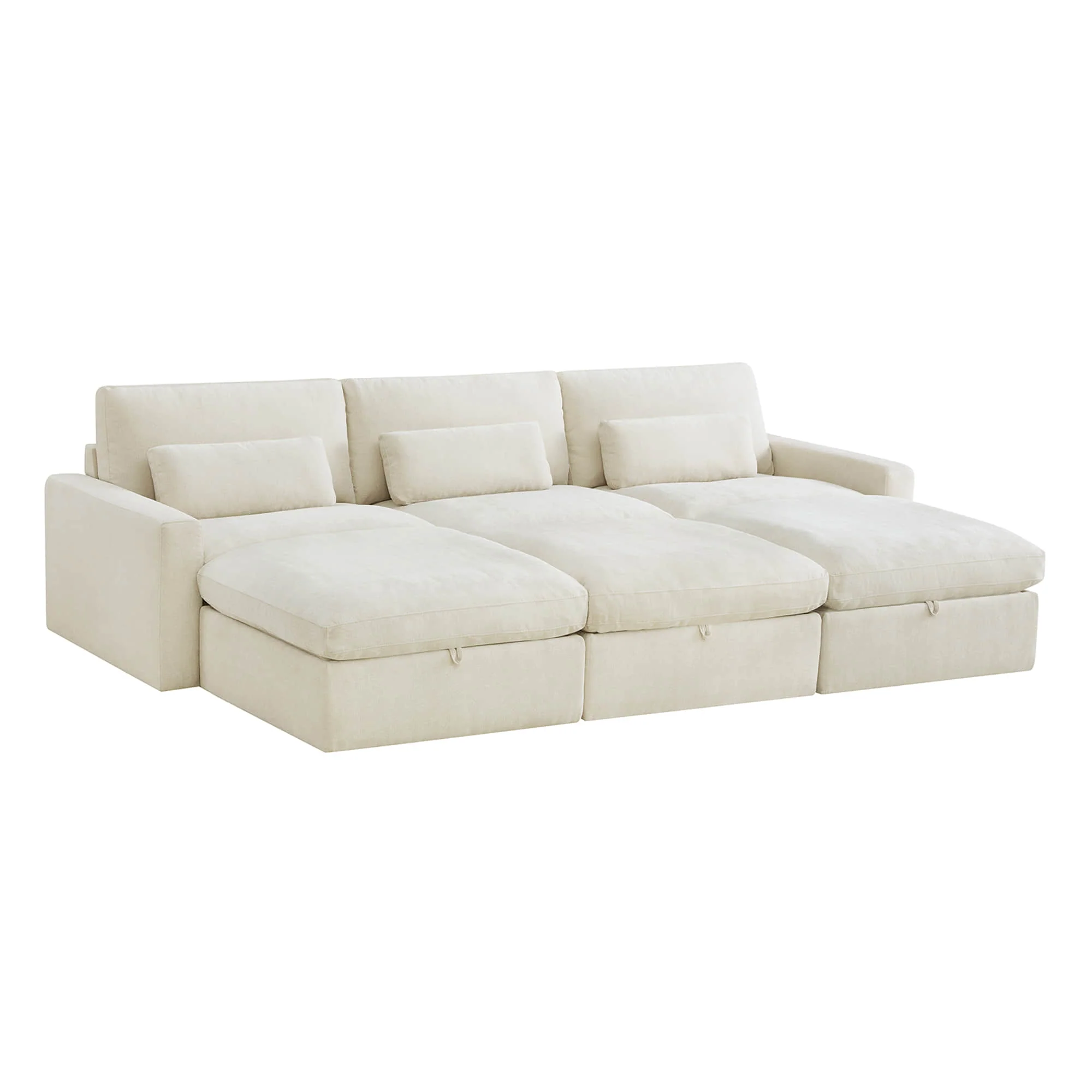 Ivy 6-Seat Performance Fabric Bed Modular Sectional Sofa with Storage Ottoman - Image 16