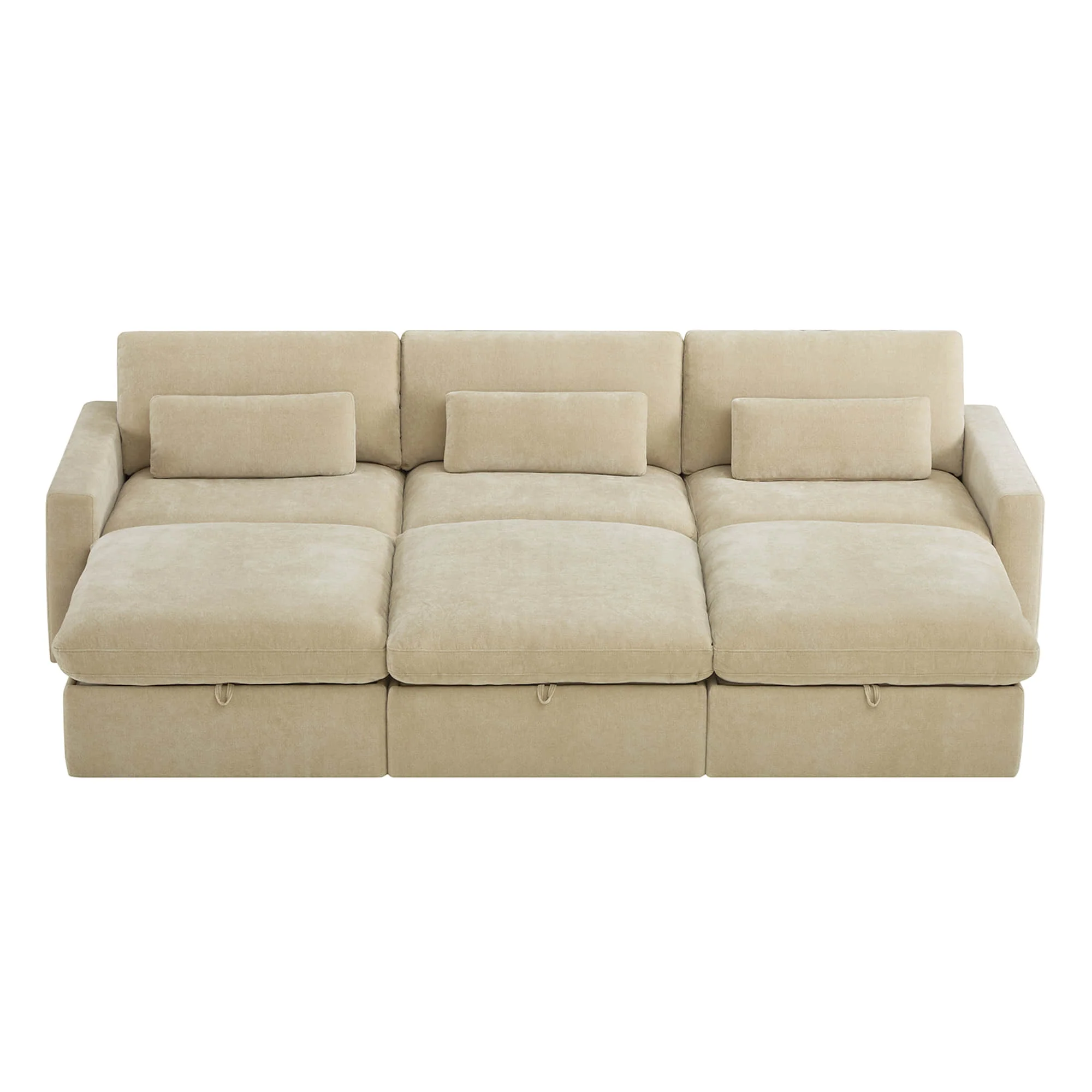 Ivy 6-Seat Performance Fabric Bed Modular Sectional Sofa with Storage Ottoman - Image 20