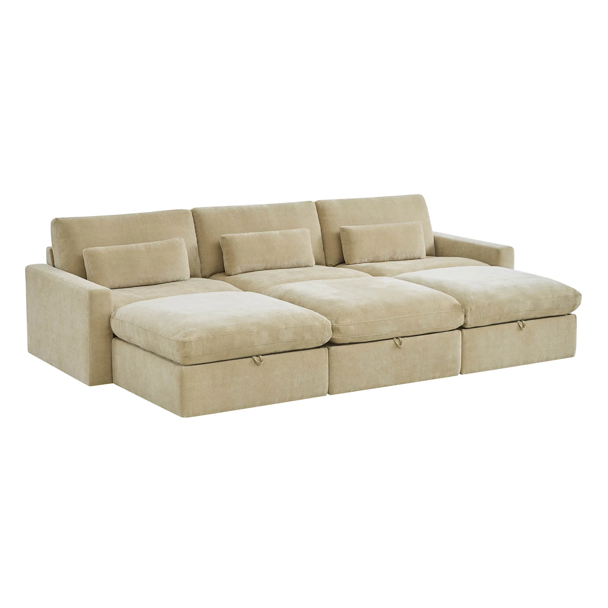 Ivy 6-Seat Performance Fabric Bed Modular Sectional Sofa with Storage Ottoman - Image 21