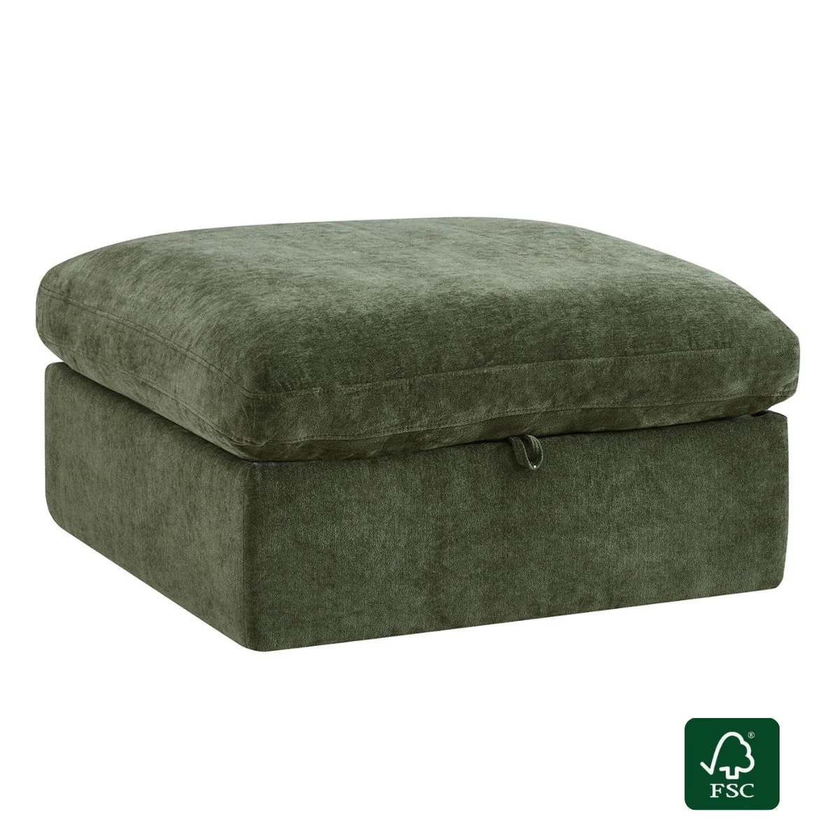 Ivy Modular Performance Fabric Ottoman with Storage - Image 3