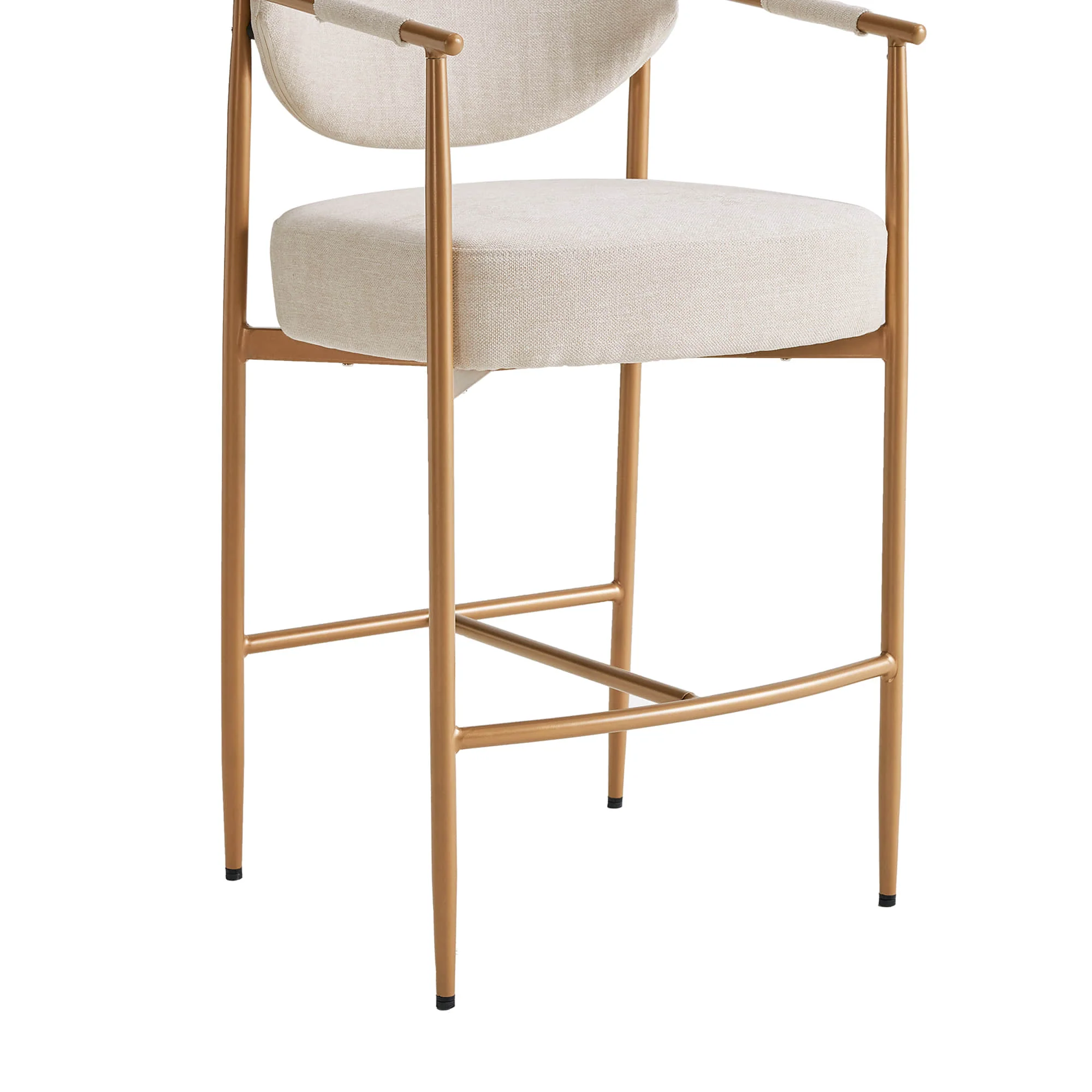 Jade Modern Curved Hand-Woven Counter Stool - Image 21