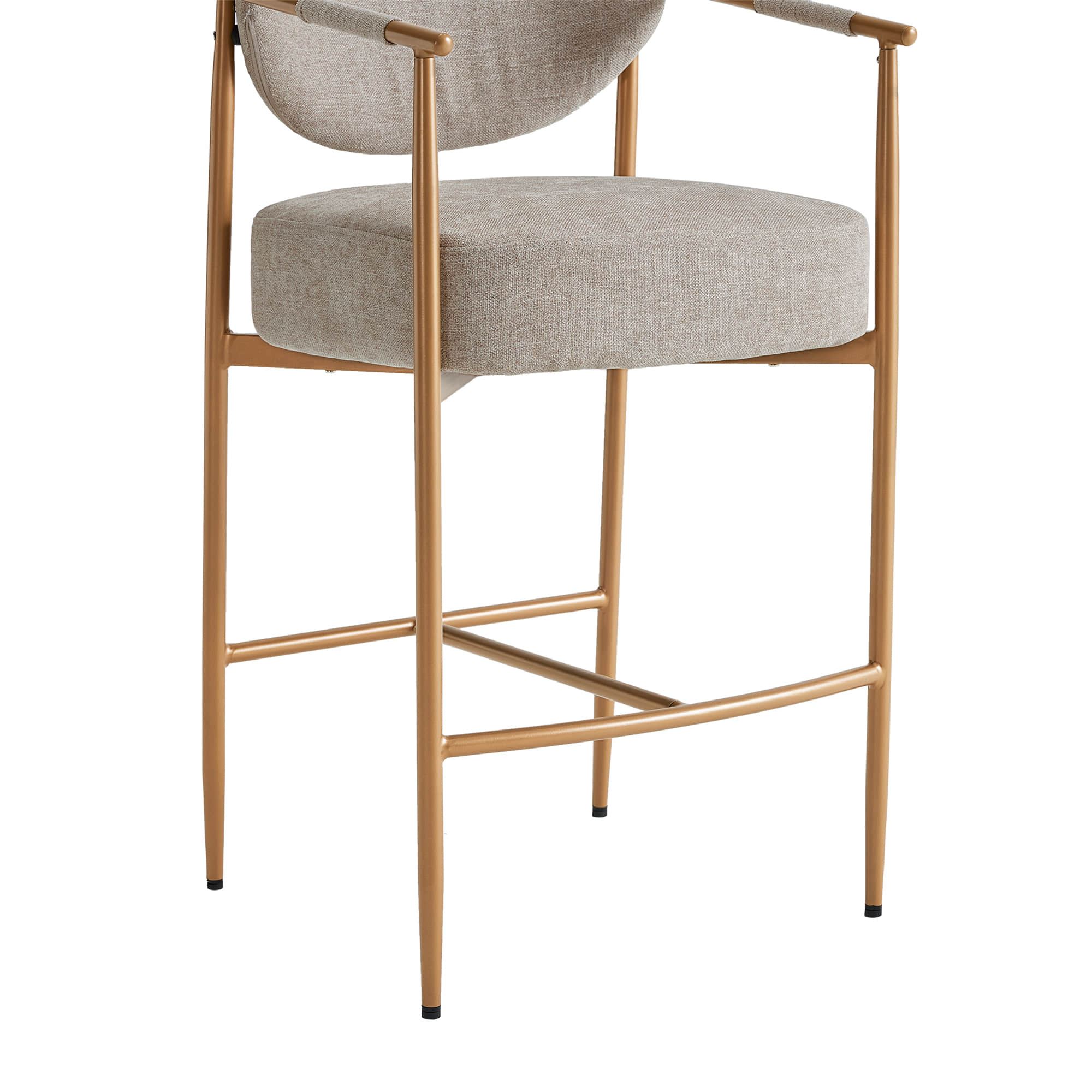 Jade Modern Curved Hand-Woven Counter Stool - Image 29