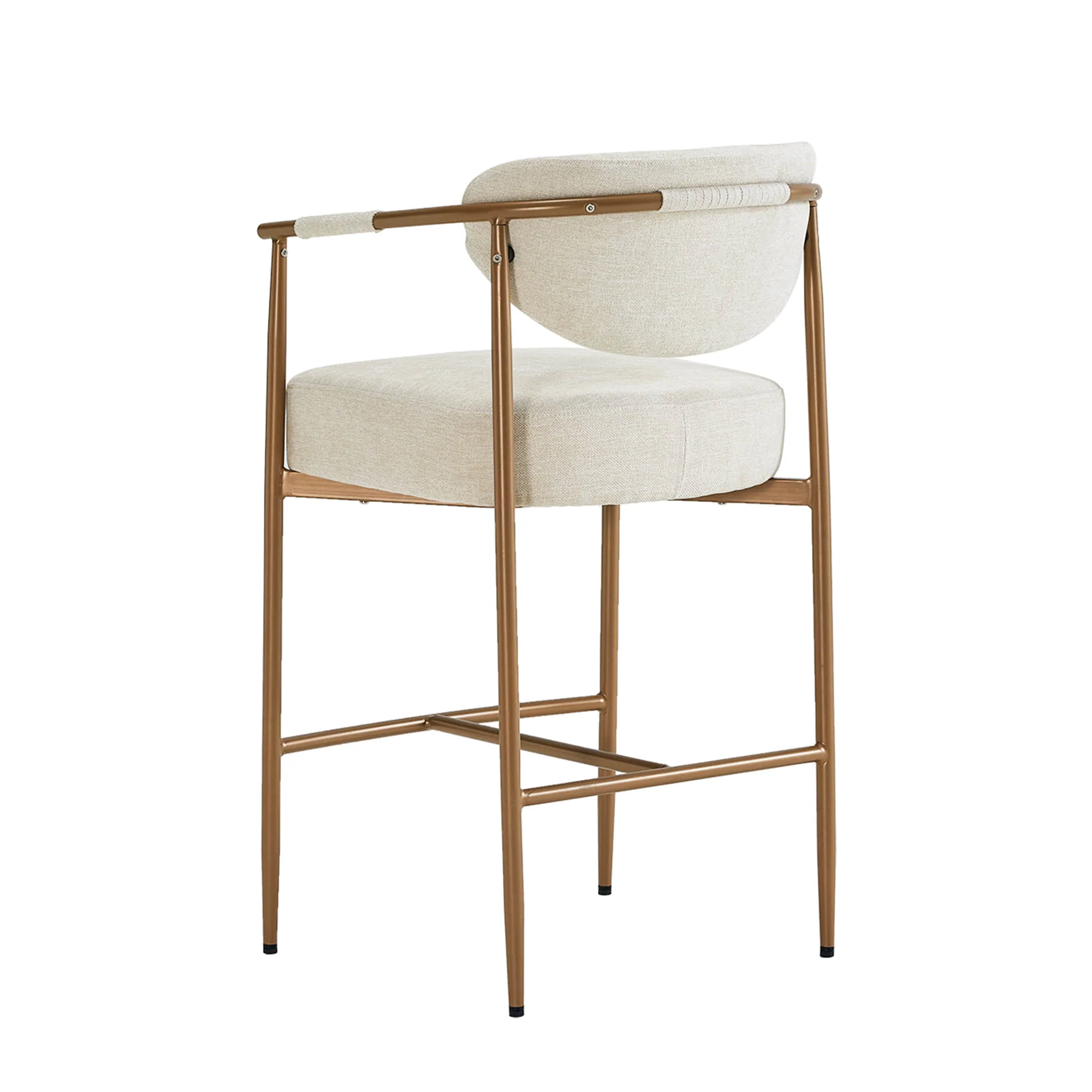Jade Modern Curved Hand-Woven Counter Stool - Image 33