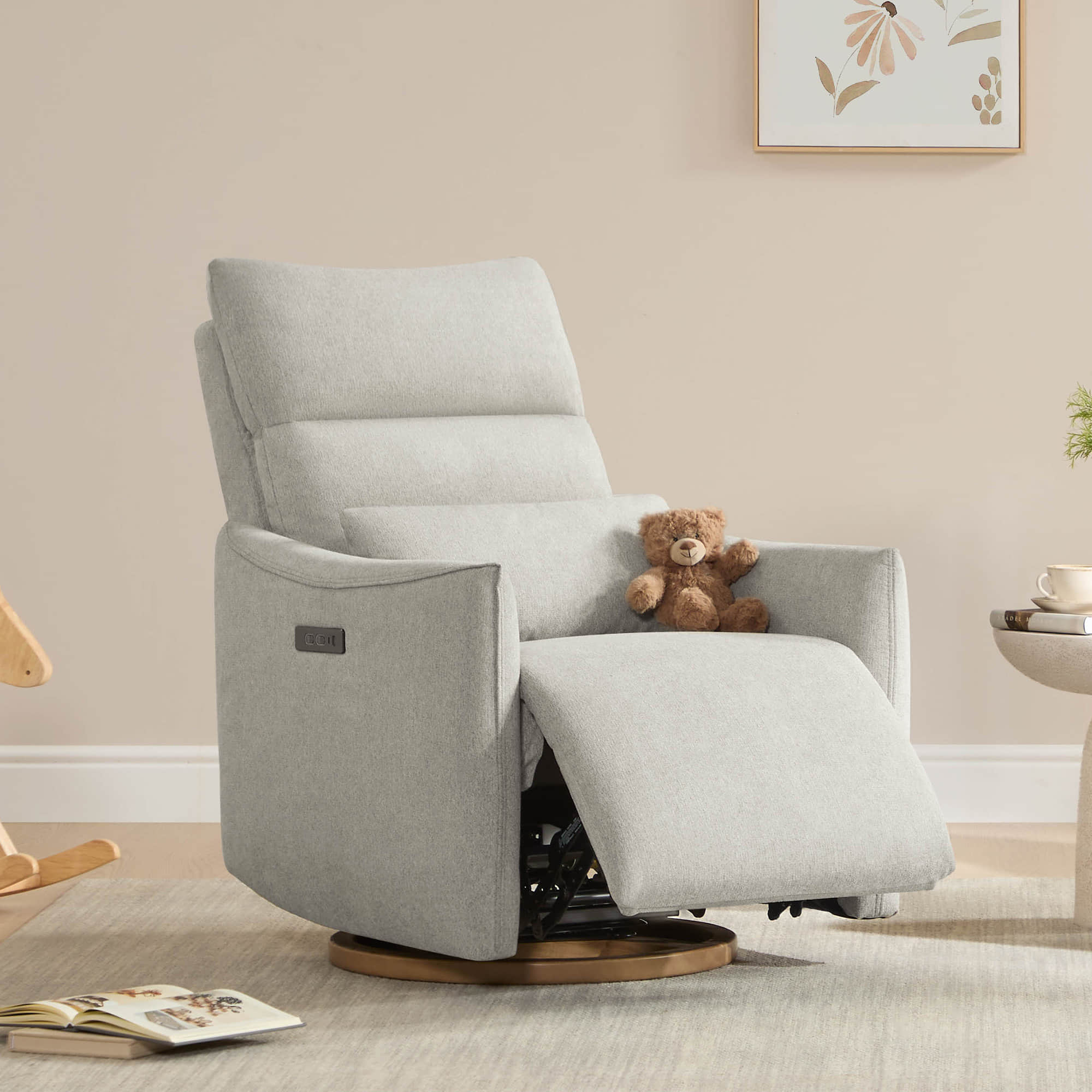 Janice Power Swivel Nursery Glider Recliner with Power Headrest - Image 44